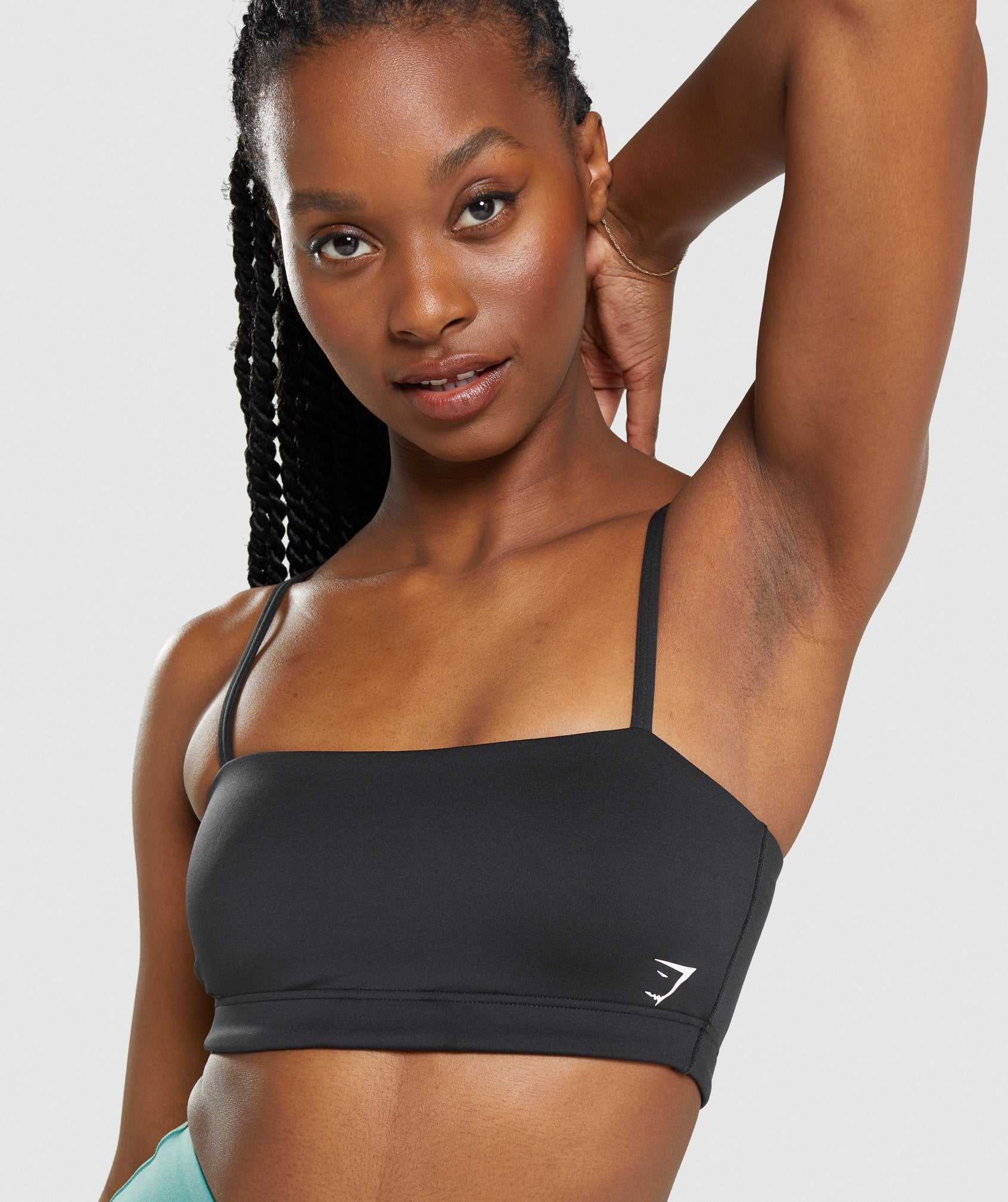 Gymshark Bandeau Sport Bh Zwart | CAIT65802