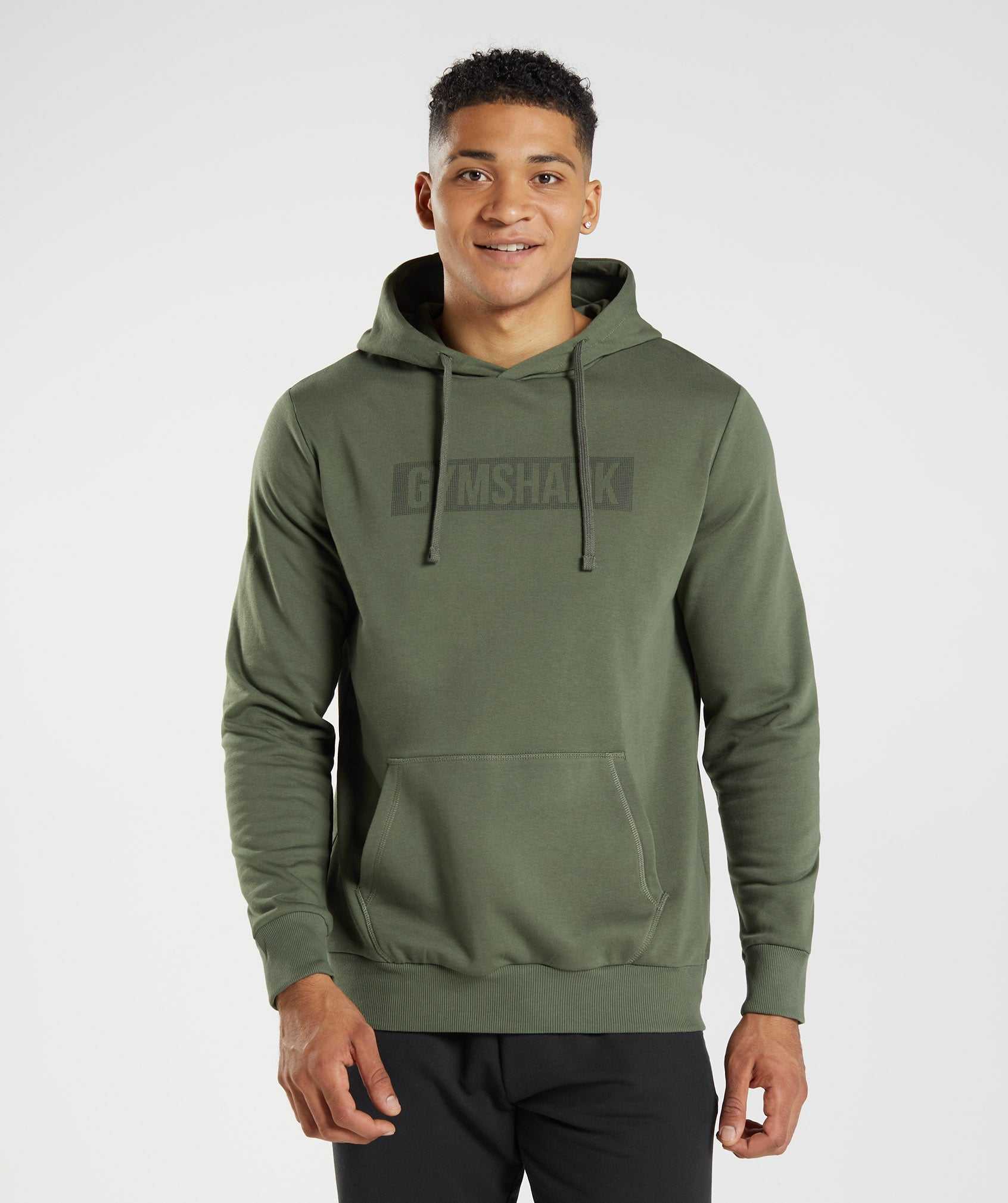 Gymshark Block Hoodie Olijfgroen | FKGD60284