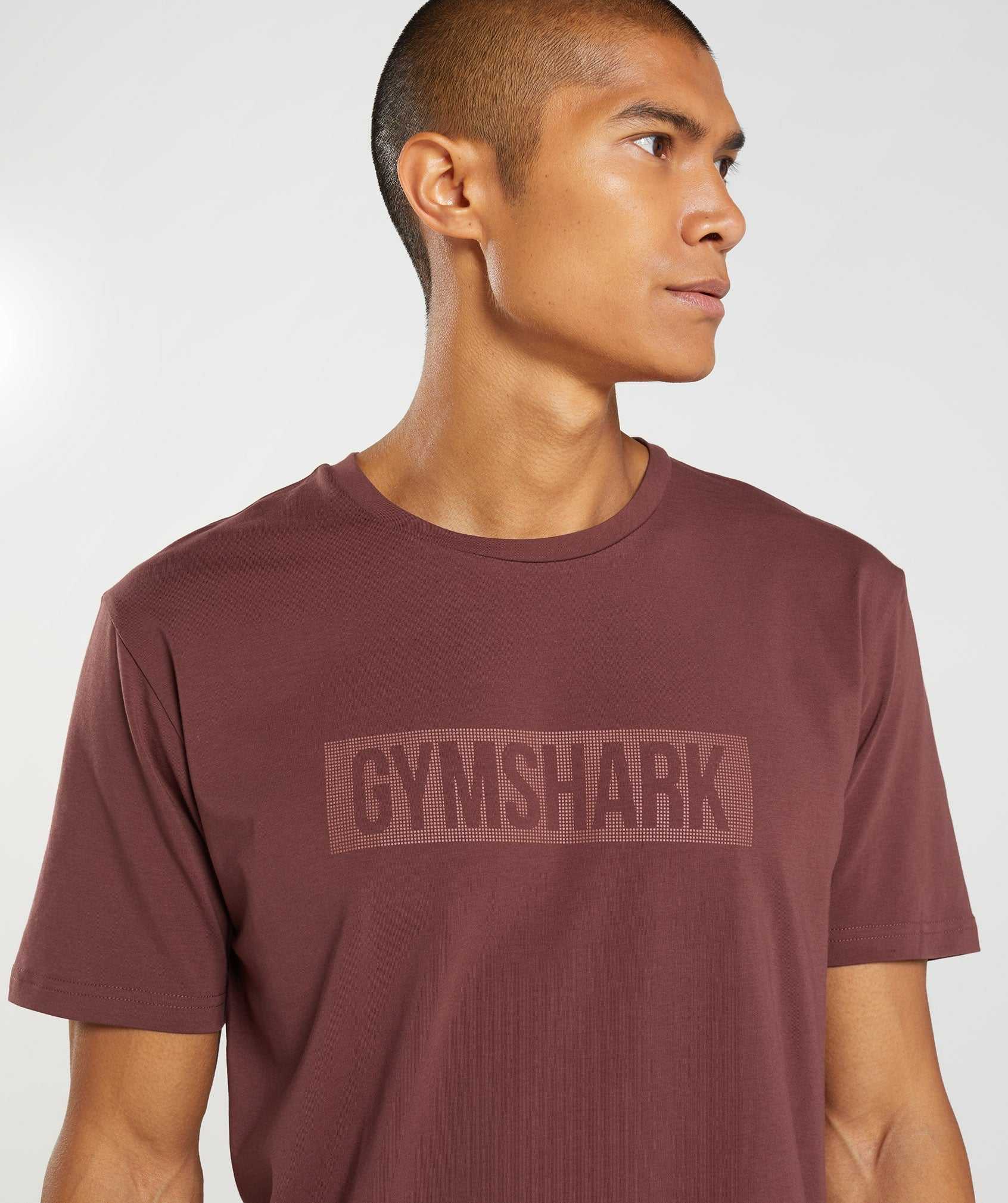 Gymshark Block T-shirts Roze Bruin | SWGH38972