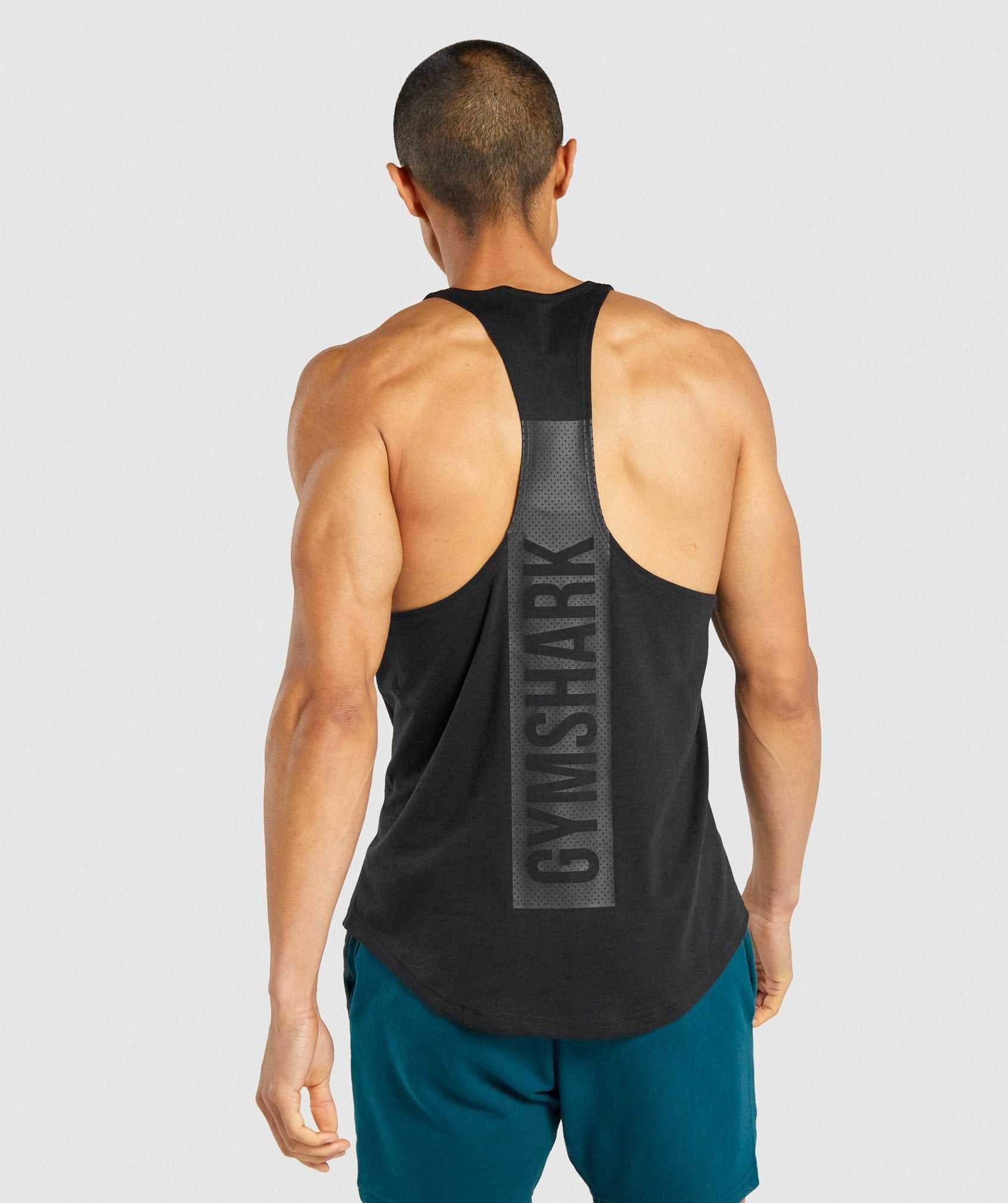 Gymshark Bold Gilet Zwart | XUTN93654