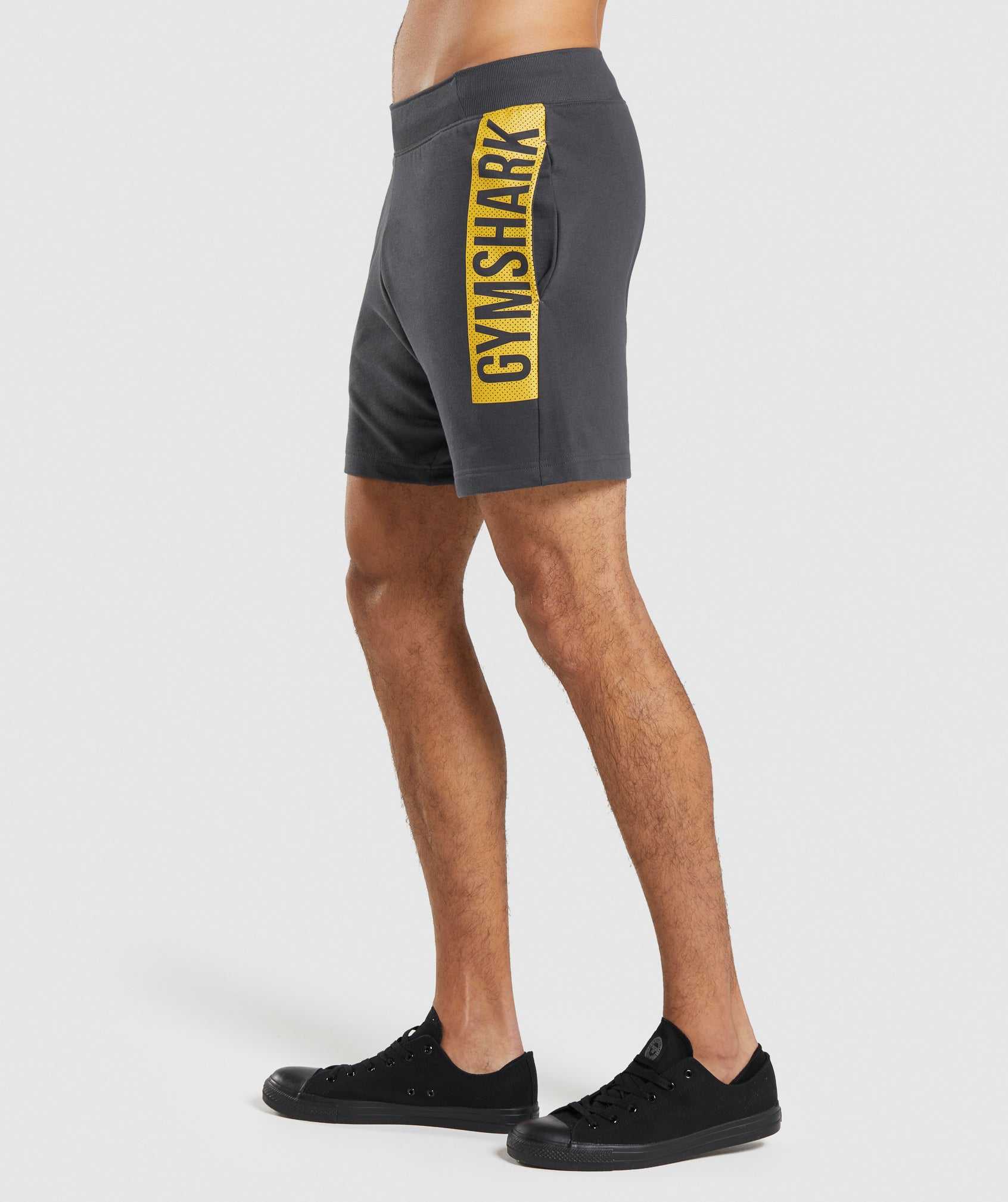 Gymshark Bold Korte Broek Zwart Grijs | EOWK36147