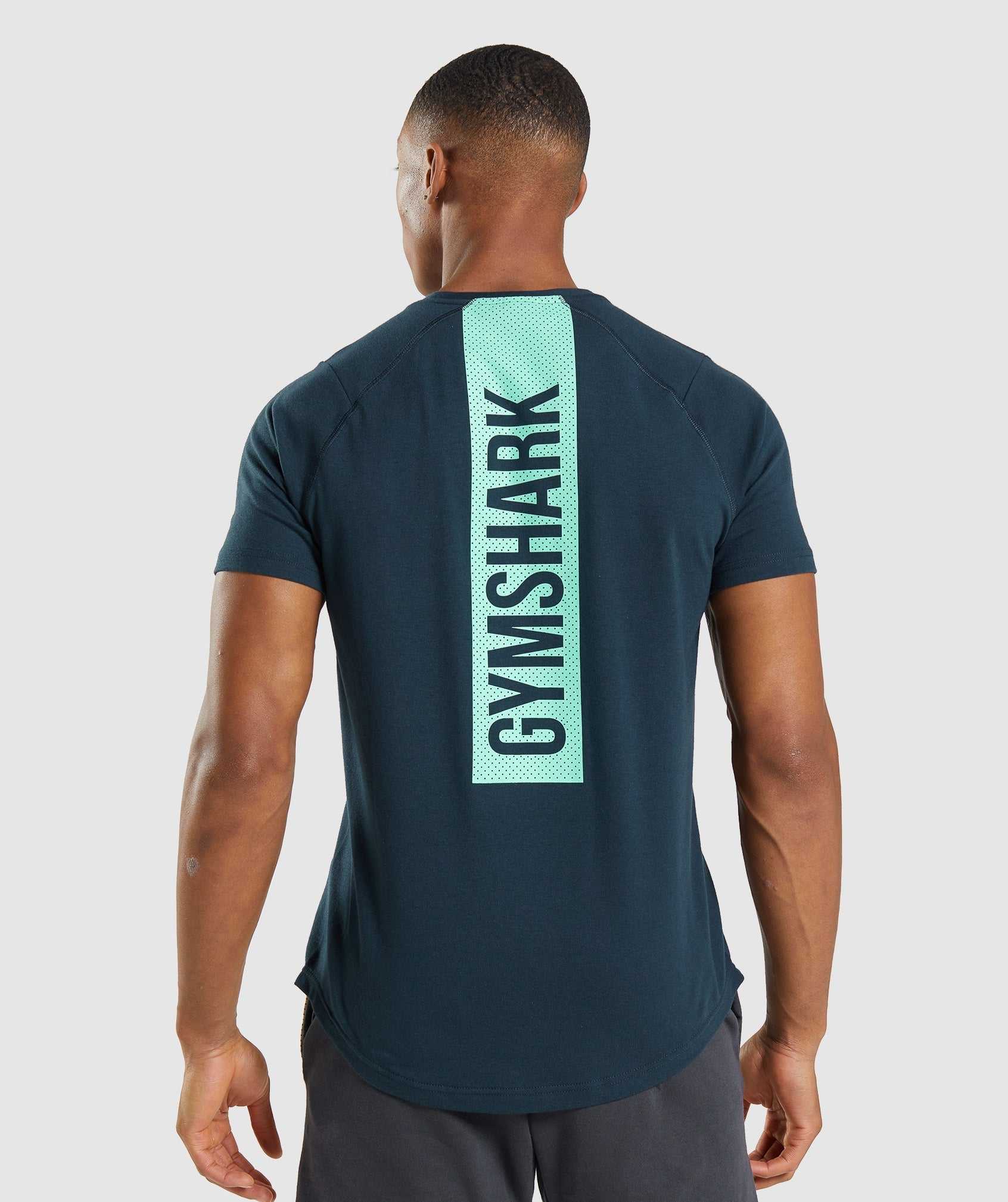 Gymshark Bold T-shirts Donkerblauw | OMHX43609