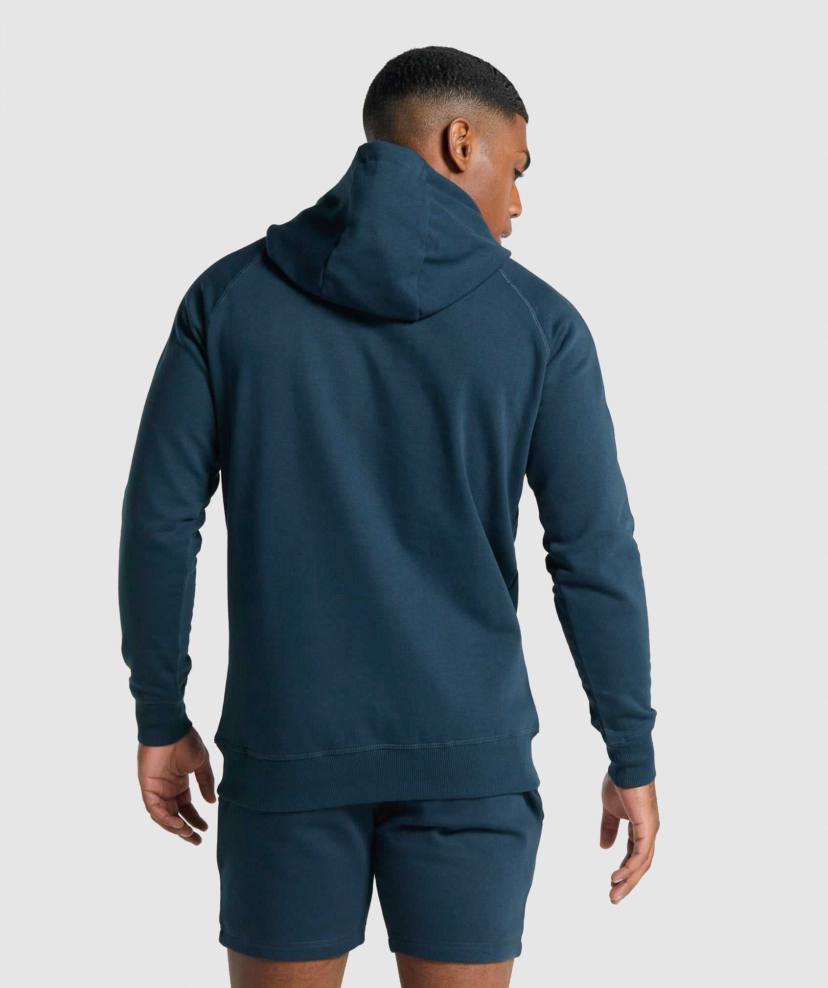 Gymshark Crest Hoodie Donkerblauw | DGEH50416