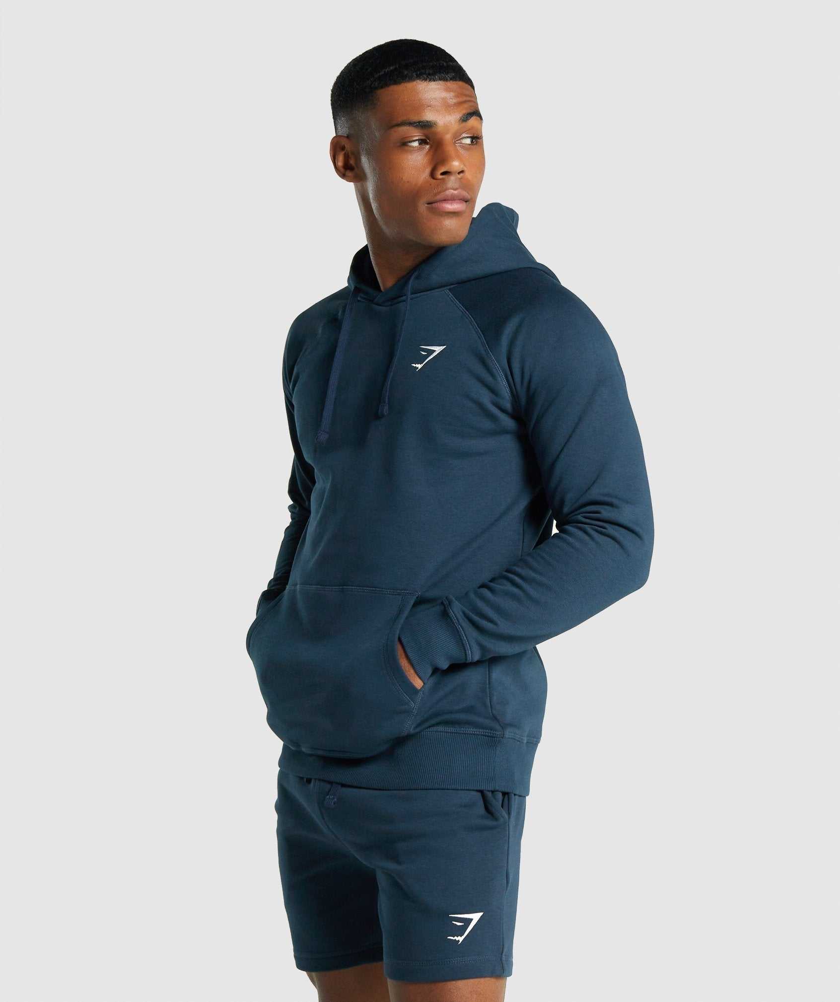 Gymshark Crest Hoodie Donkerblauw | DGEH50416