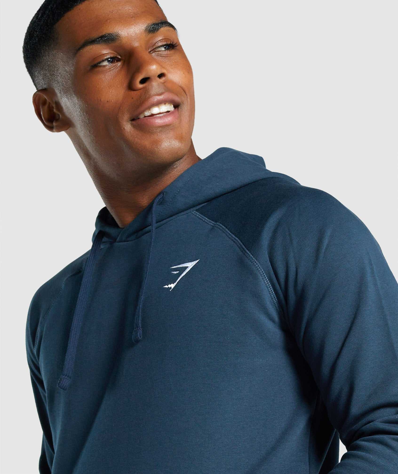 Gymshark Crest Hoodie Donkerblauw | DGEH50416