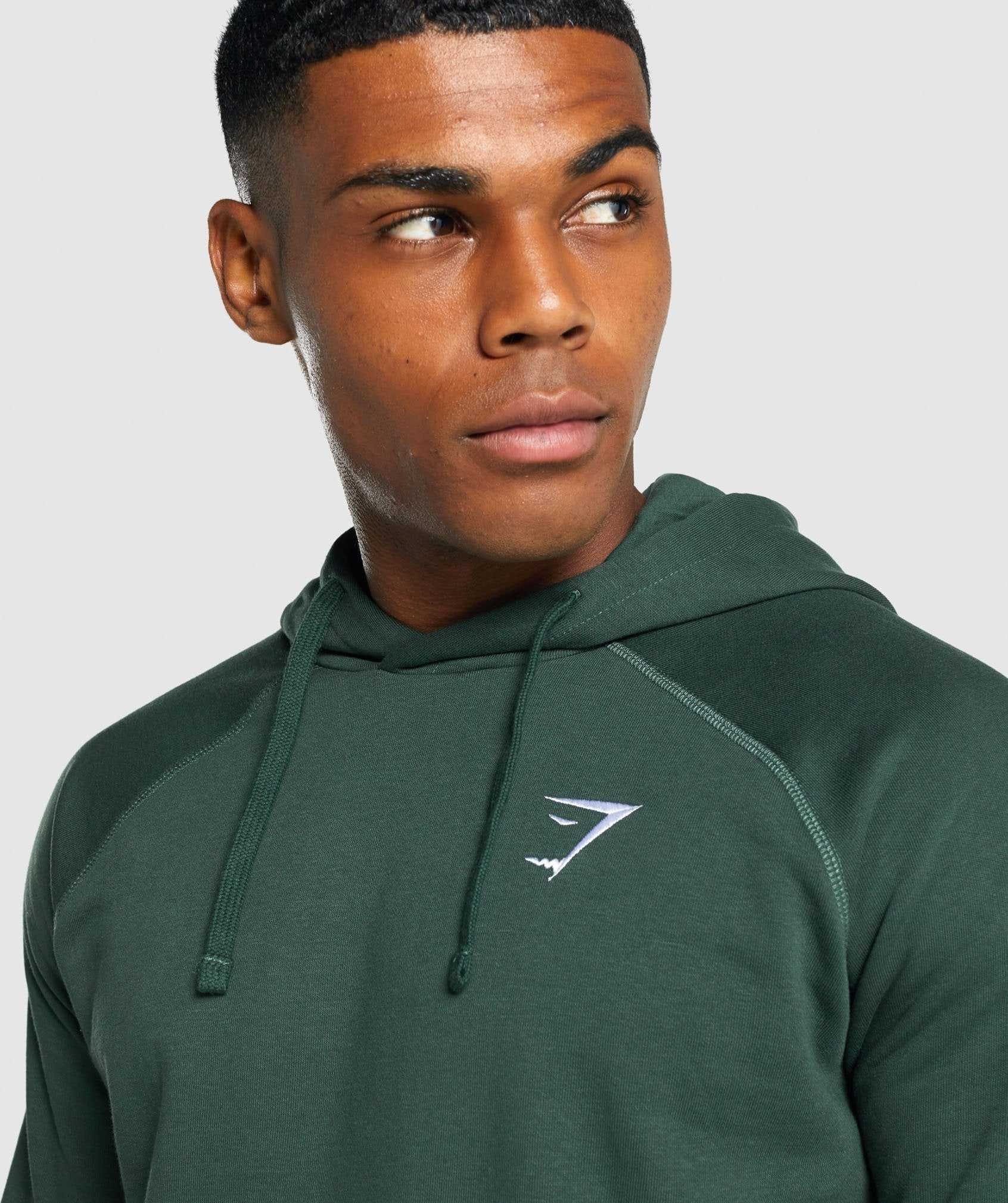 Gymshark Crest Hoodie Donkergroen | WAPX08751