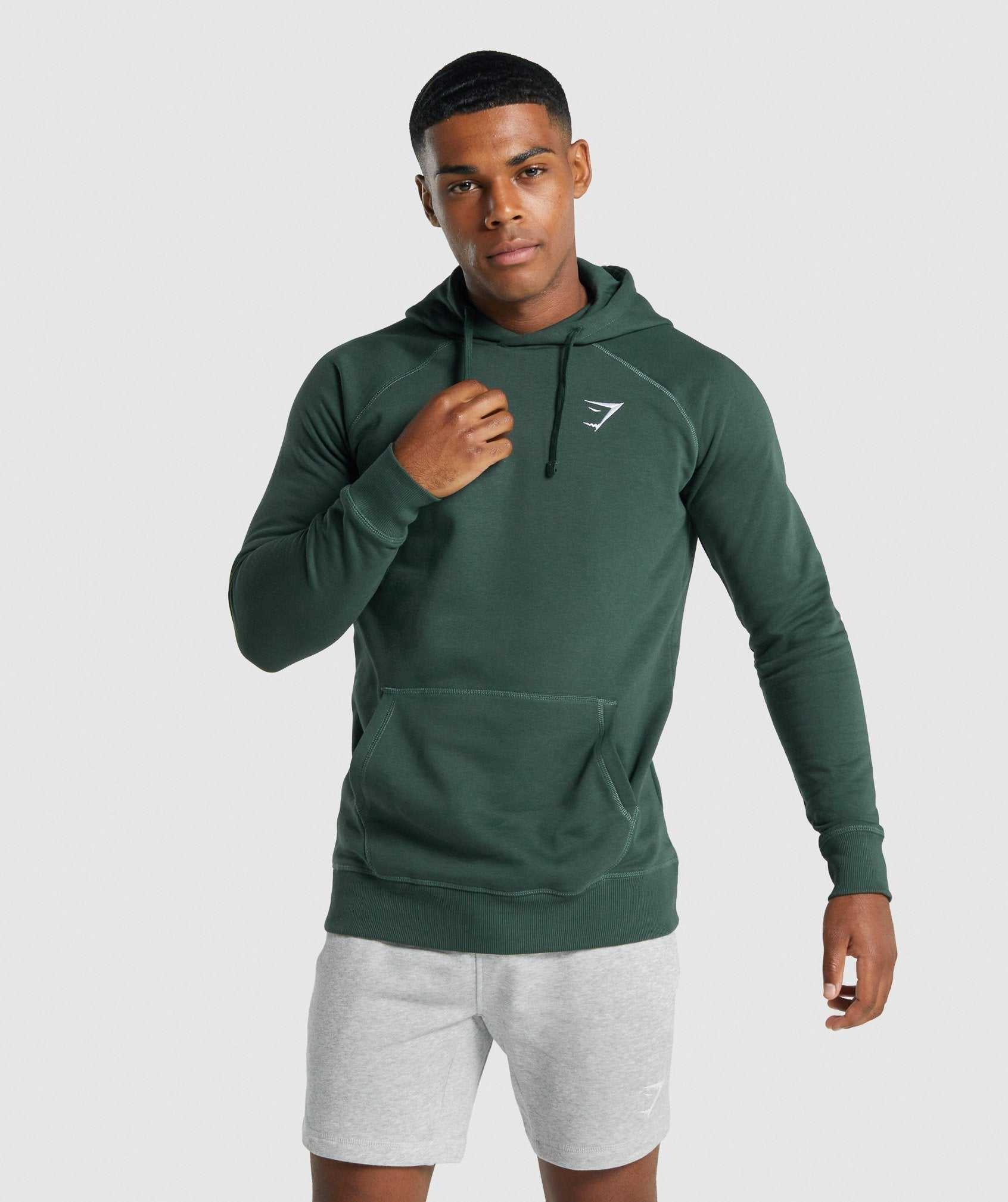 Gymshark Crest Hoodie Donkergroen | WAPX08751