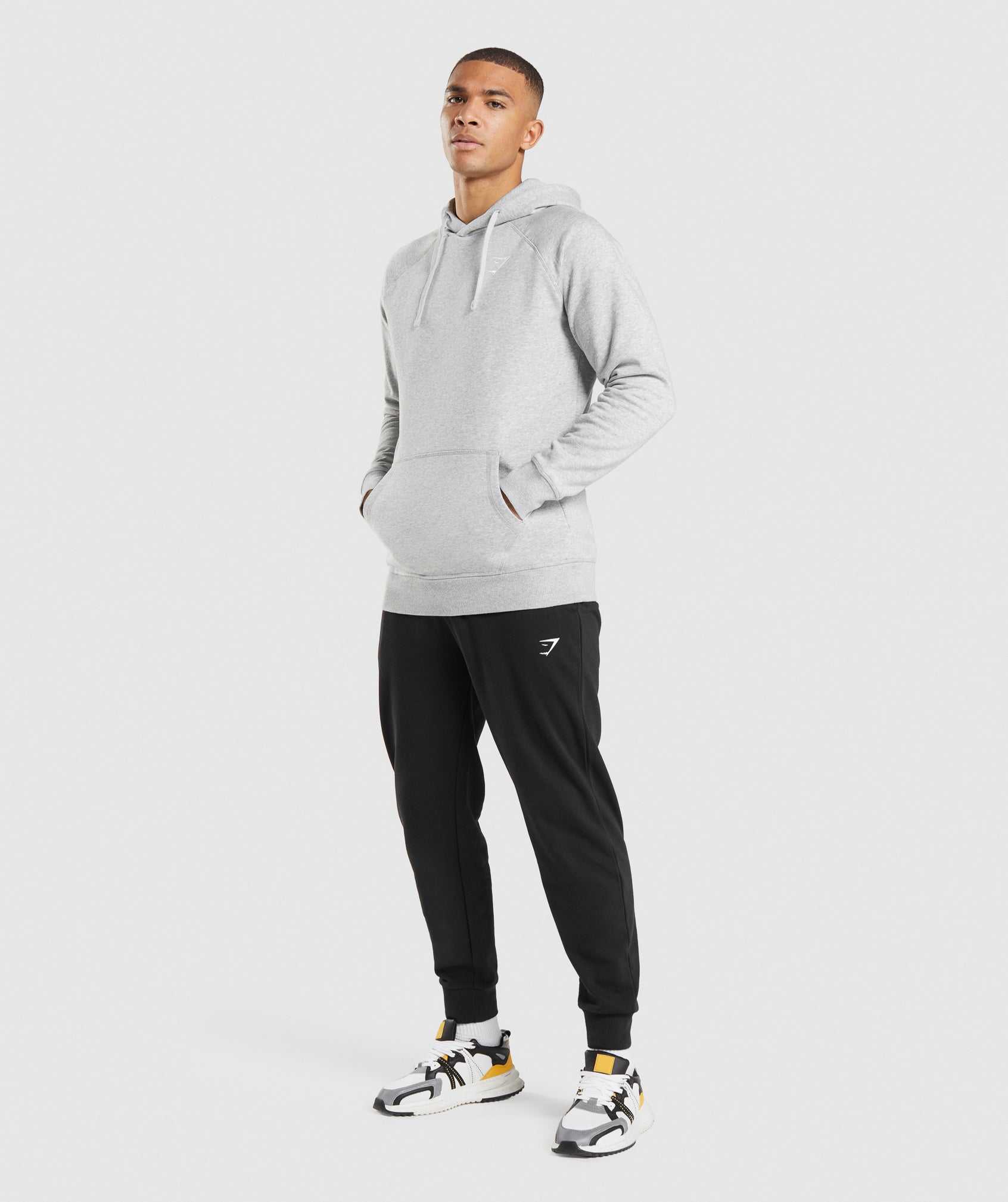 Gymshark Crest Hoodie Lichtgrijs | WKDY06289