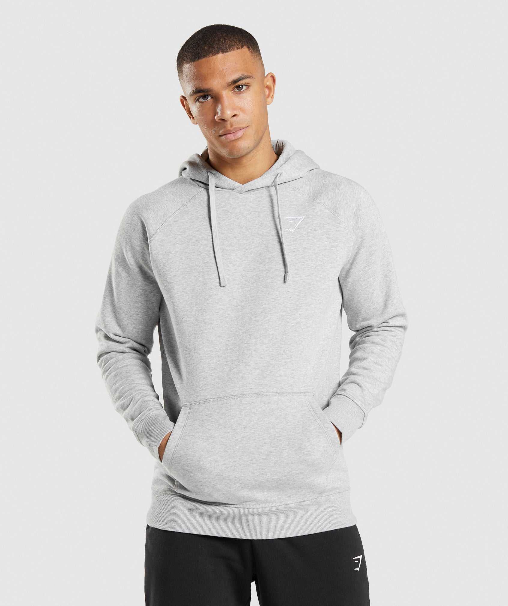 Gymshark Crest Hoodie Lichtgrijs | WKDY06289