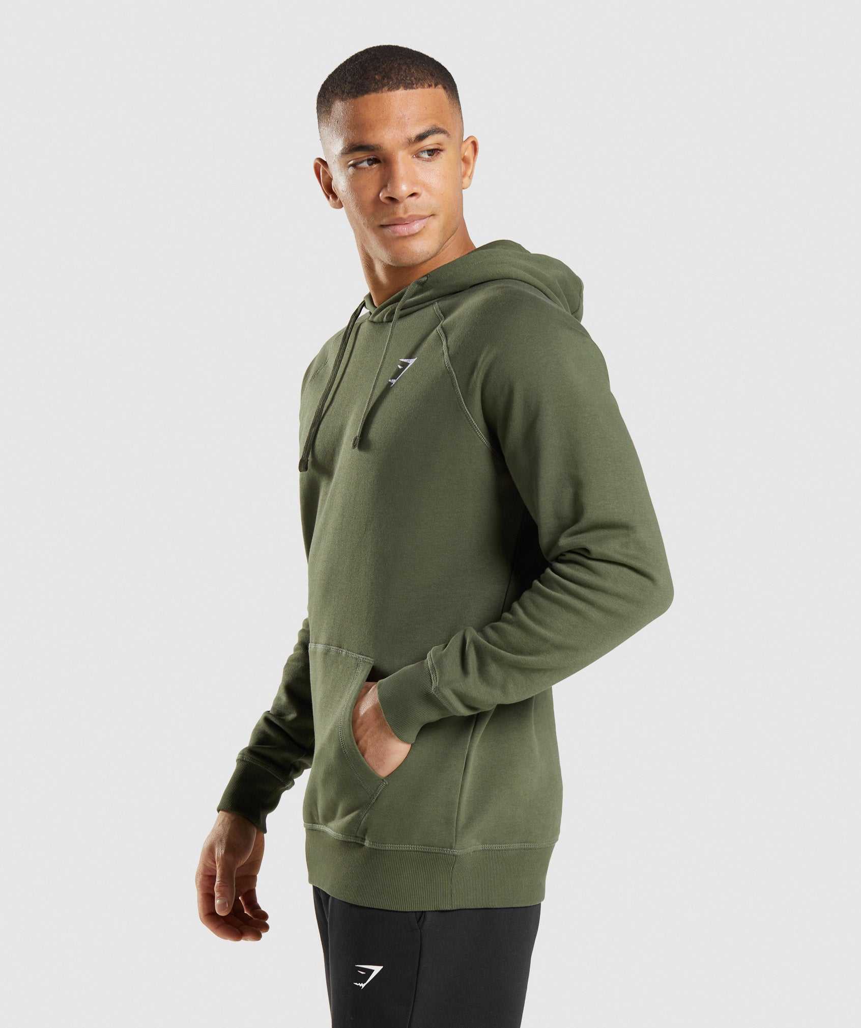 Gymshark Crest Hoodie Olijfgroen | WQYI65720