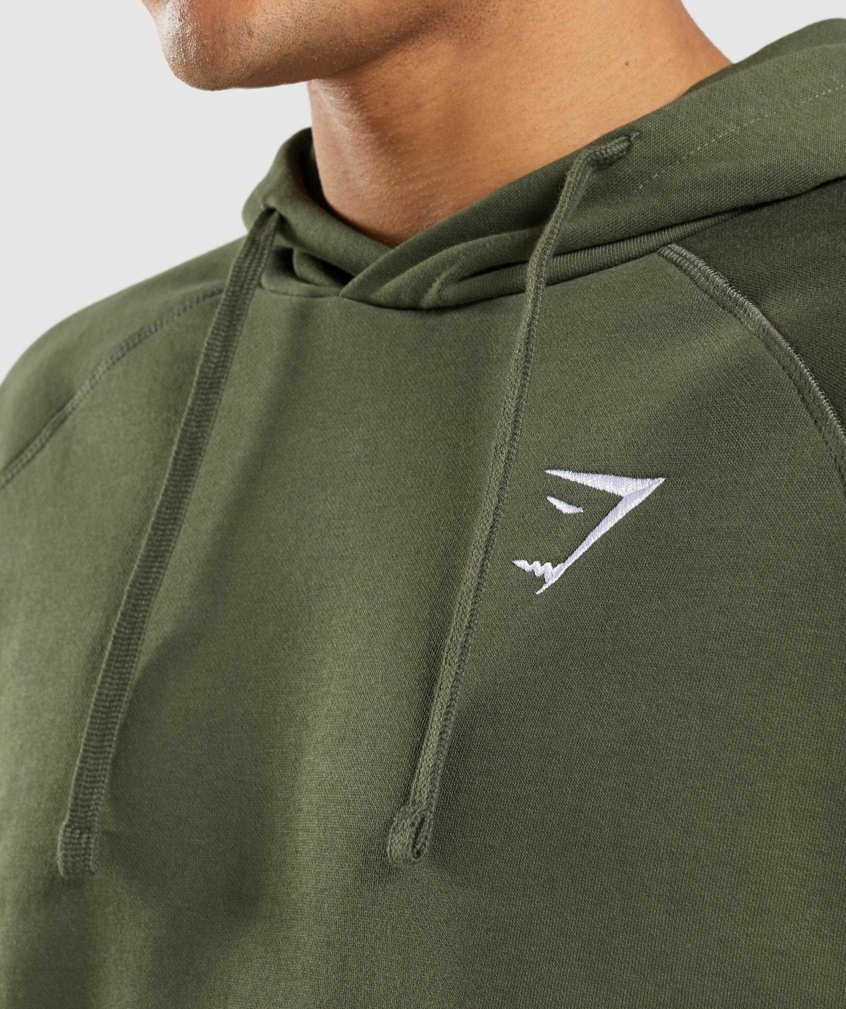 Gymshark Crest Hoodie Olijfgroen | WQYI65720