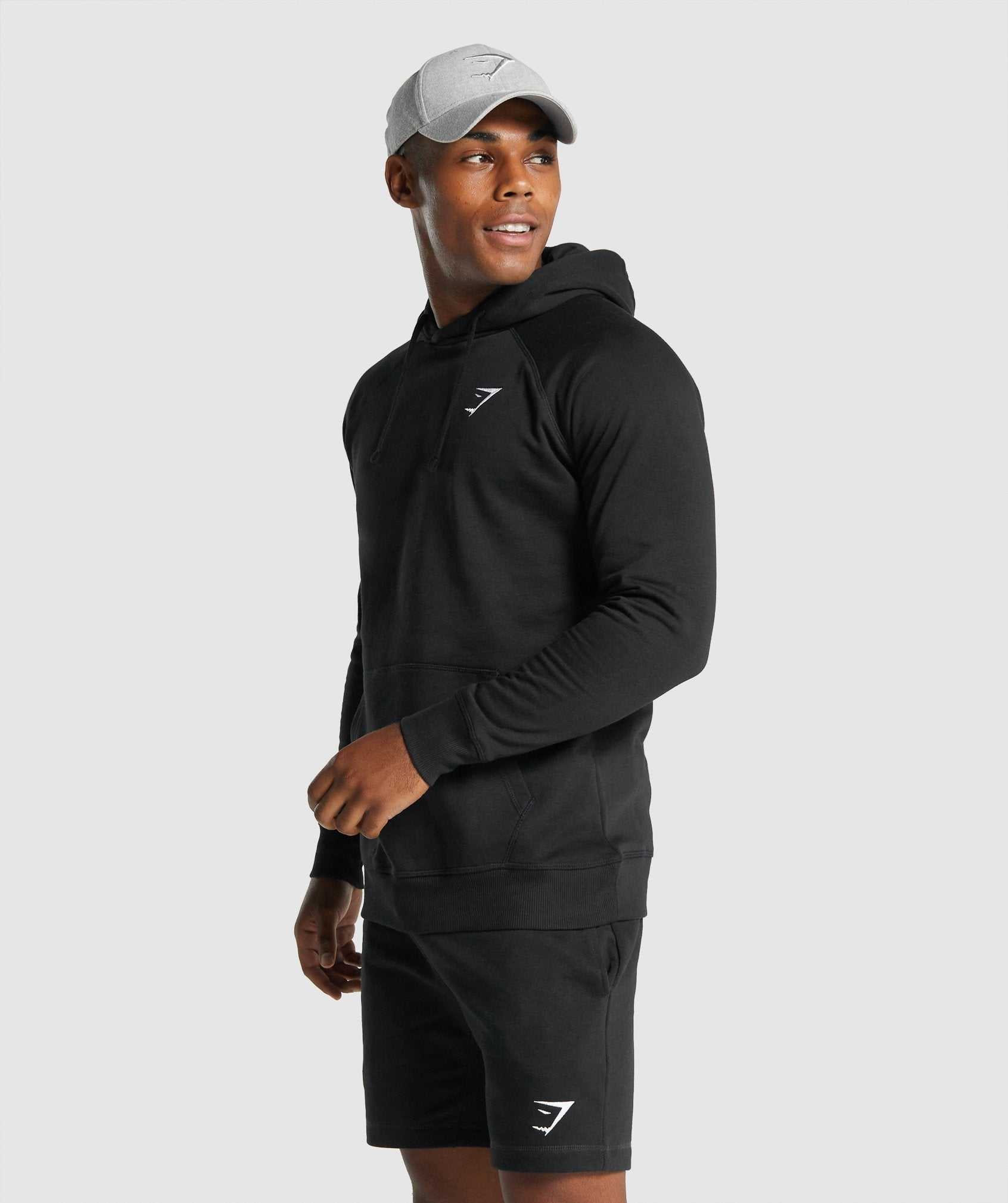 Gymshark Crest Hoodie Zwart | JQPF87406