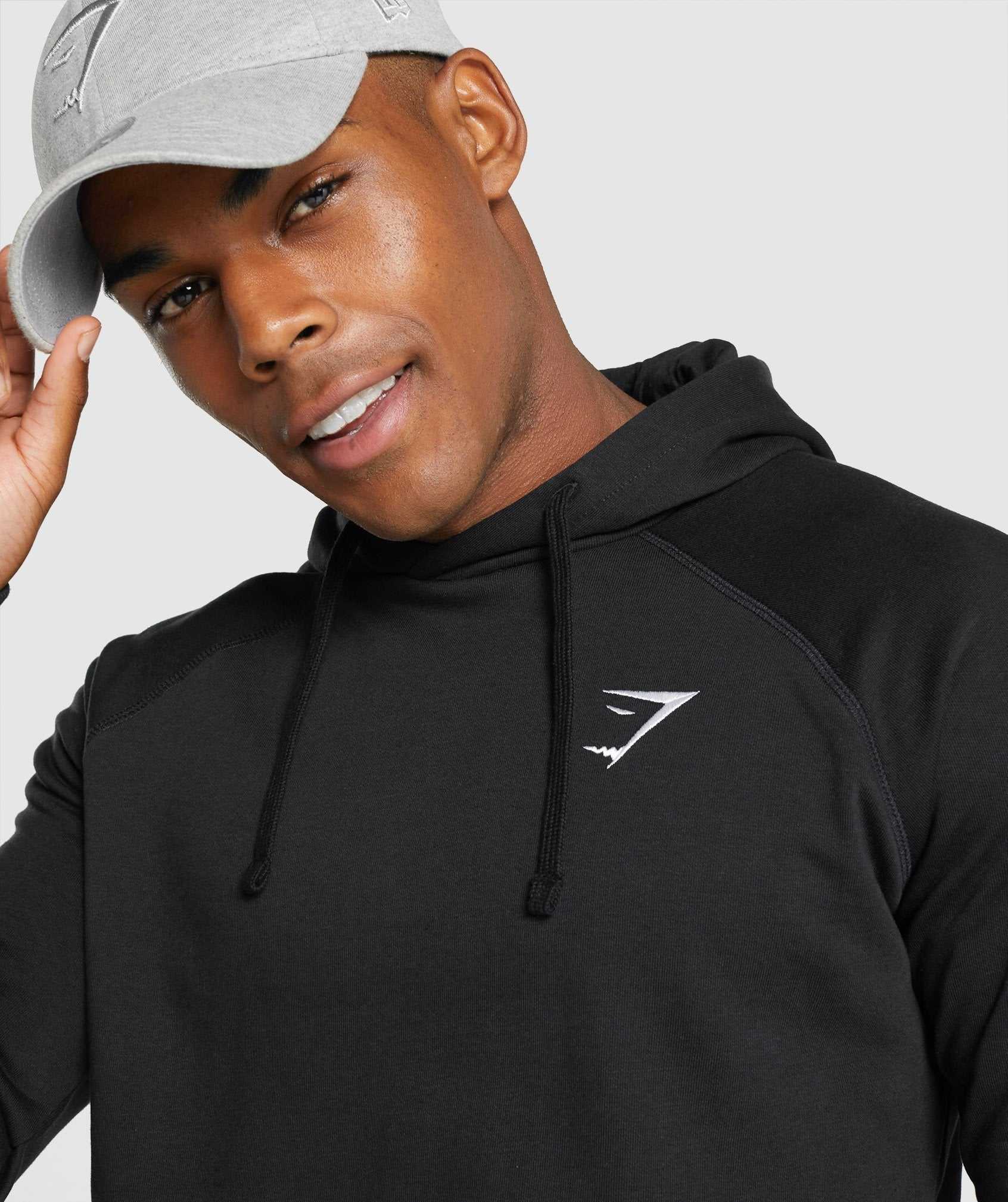 Gymshark Crest Hoodie Zwart | JQPF87406