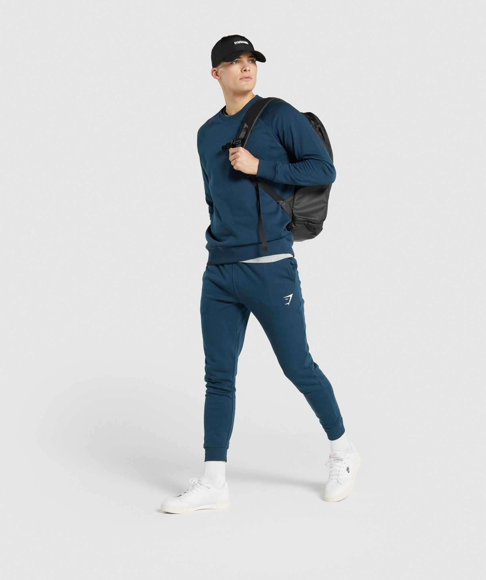 Gymshark Crest Joggingbroeken Donkerblauw | FRAX46205