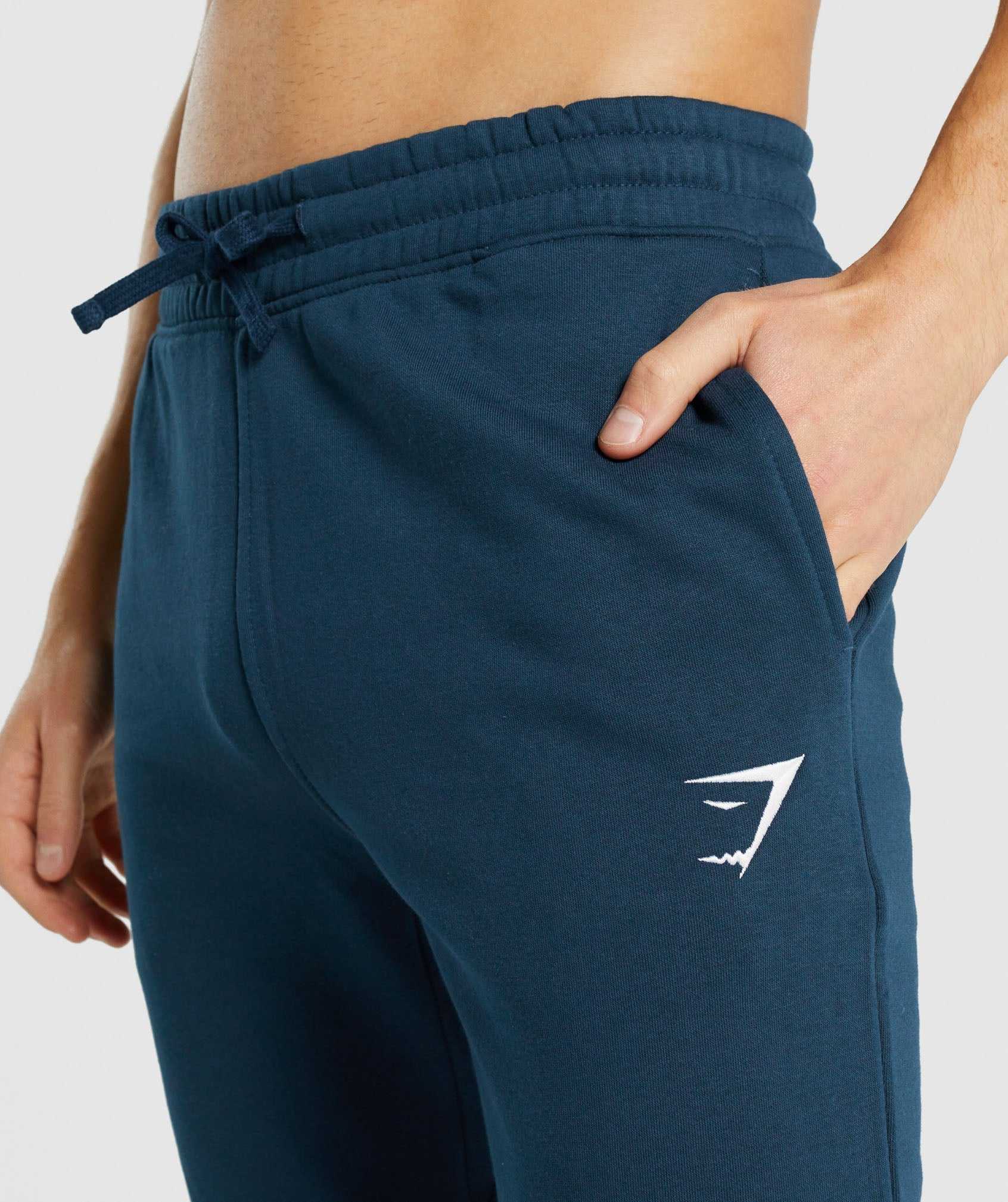 Gymshark Crest Joggingbroeken Donkerblauw | FRAX46205