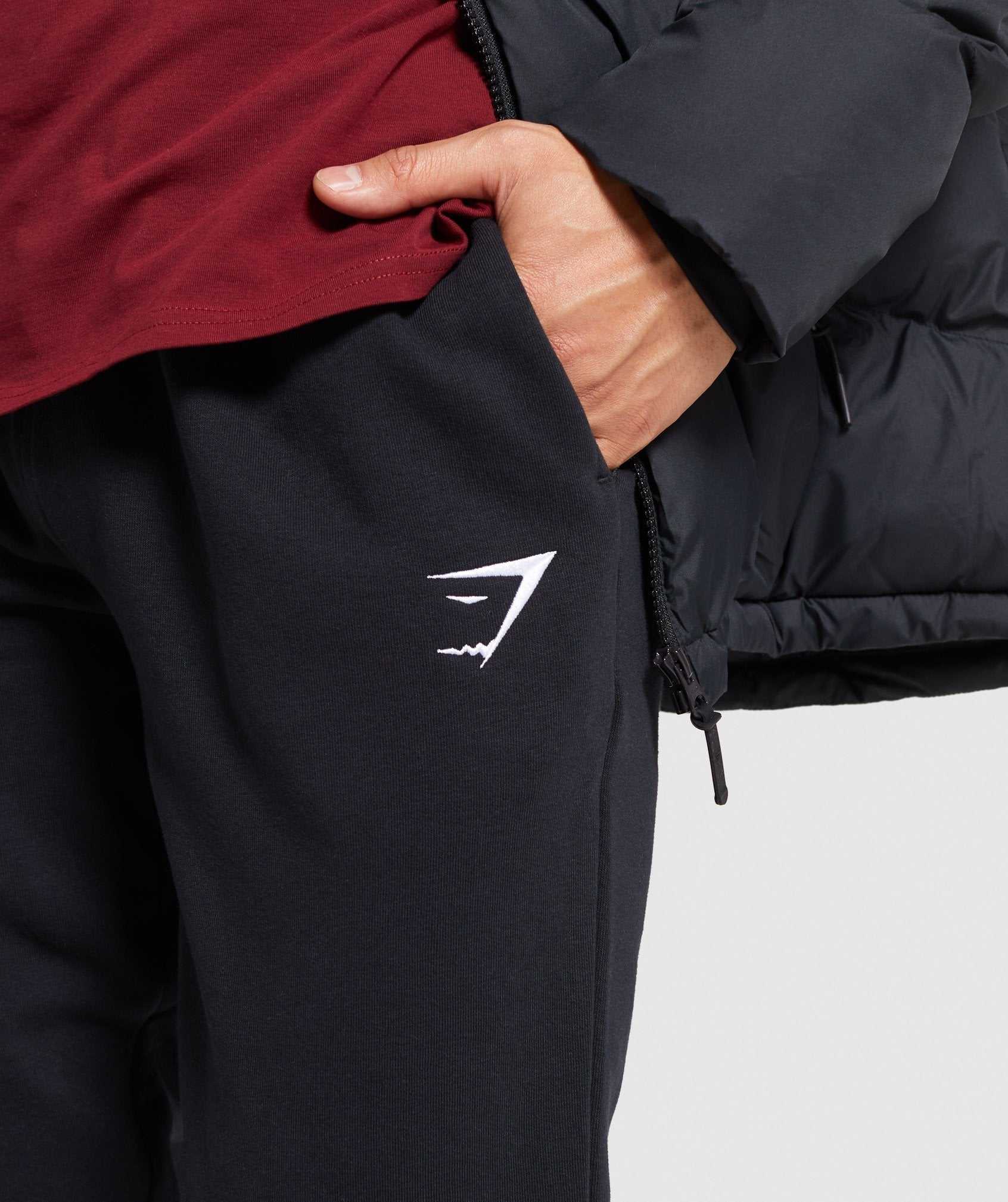 Gymshark Crest Joggingbroeken Zwart | VYLT25670