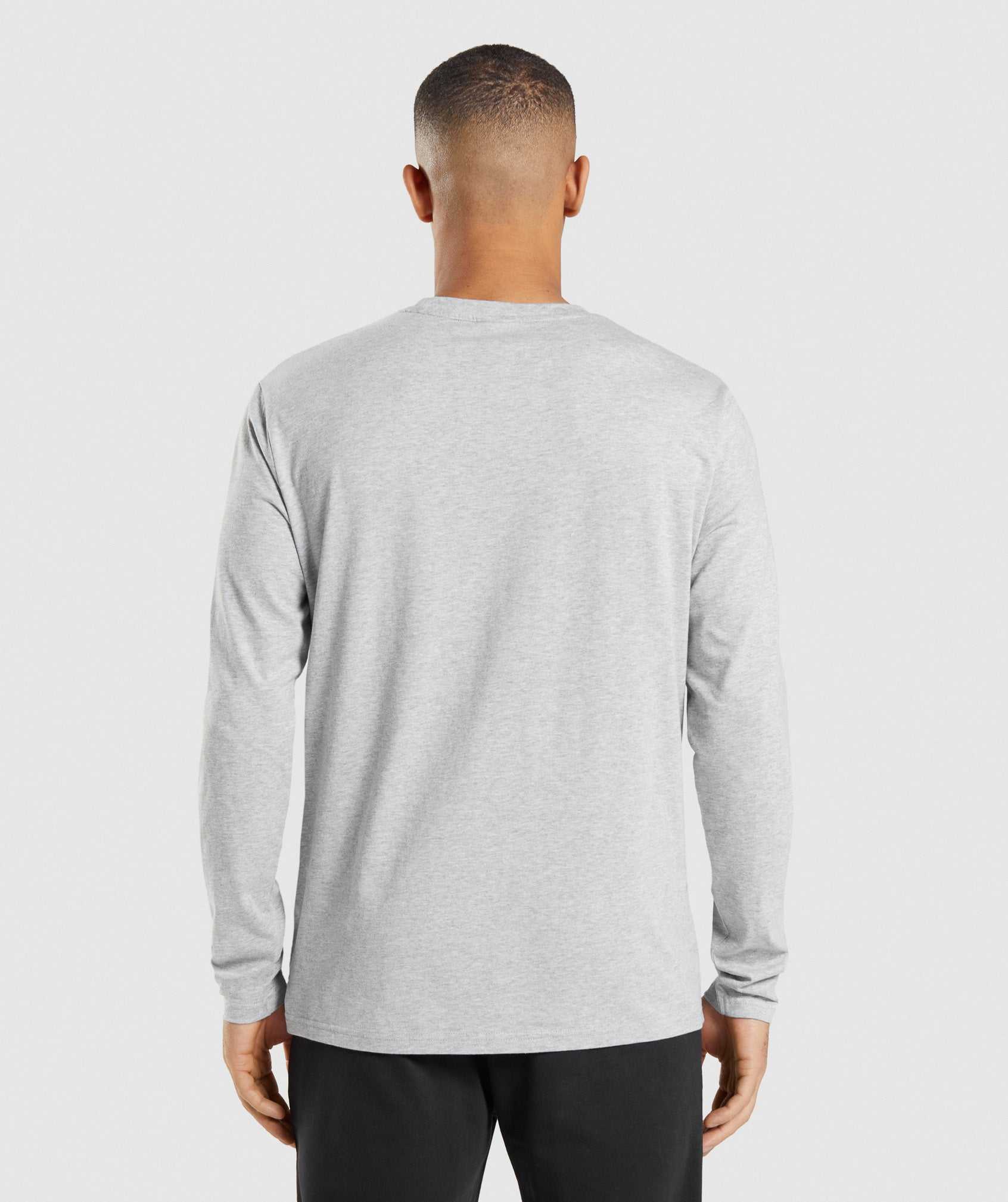 Gymshark Crest Long Sleeve T-shirts Lichtgrijs | YIND93540