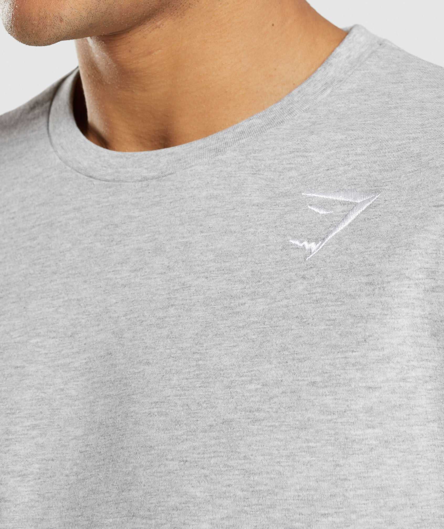 Gymshark Crest Long Sleeve T-shirts Lichtgrijs | YIND93540