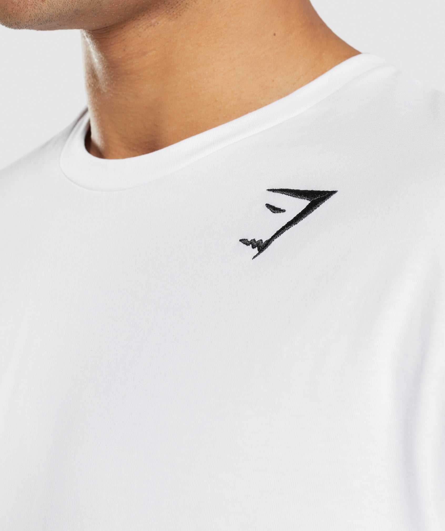 Gymshark Crest Long Sleeve T-shirts Wit | YRUX79628