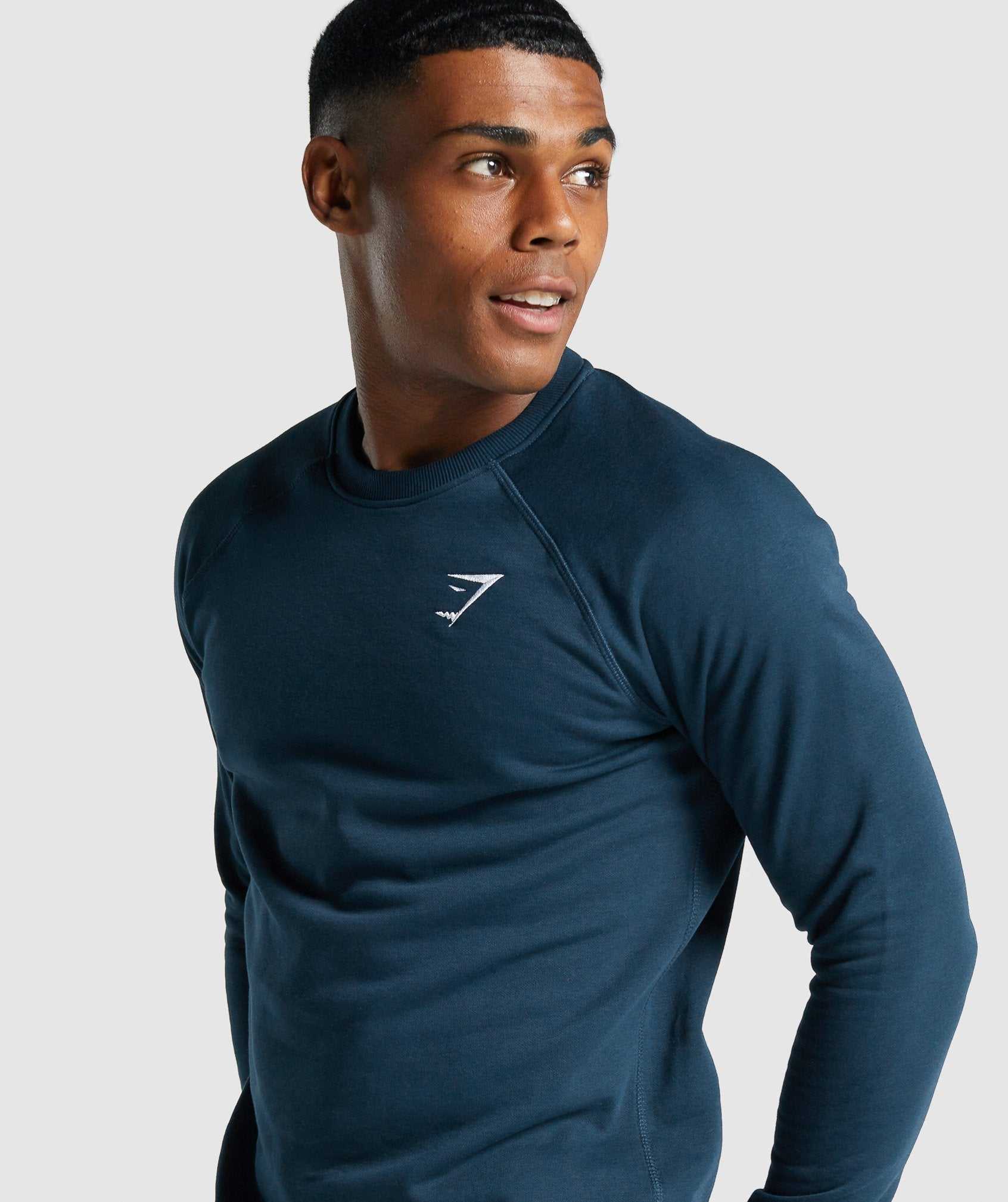 Gymshark Crest Sweatshirt Pullover Donkerblauw | FCRE30641