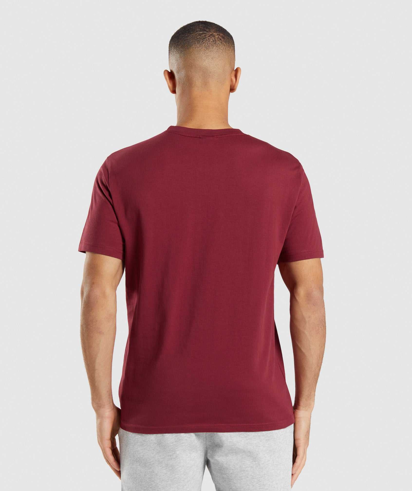 Gymshark Crest T-shirts Bordeaux Rood | OTAN08671