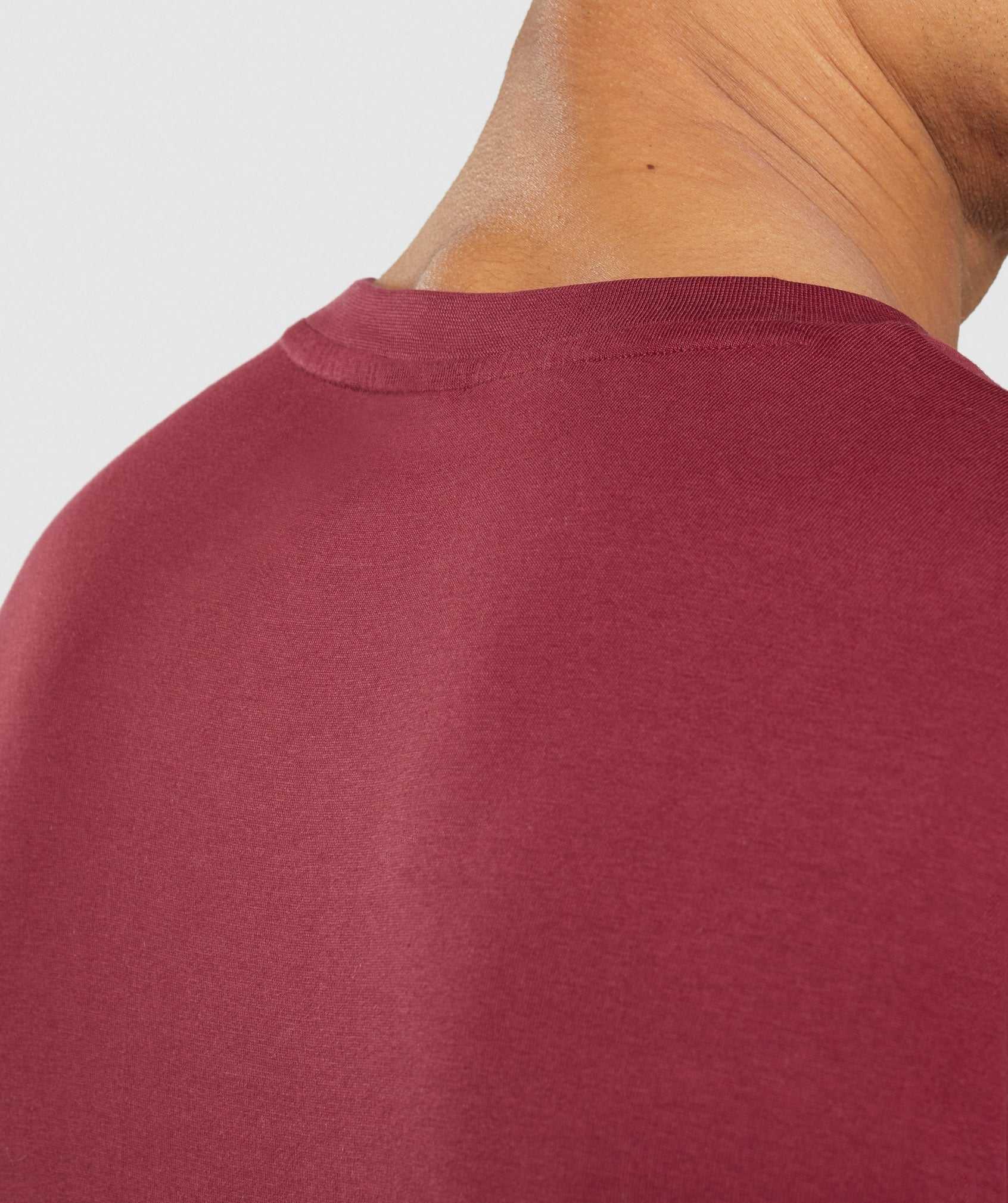 Gymshark Crest T-shirts Bordeaux Rood | OTAN08671