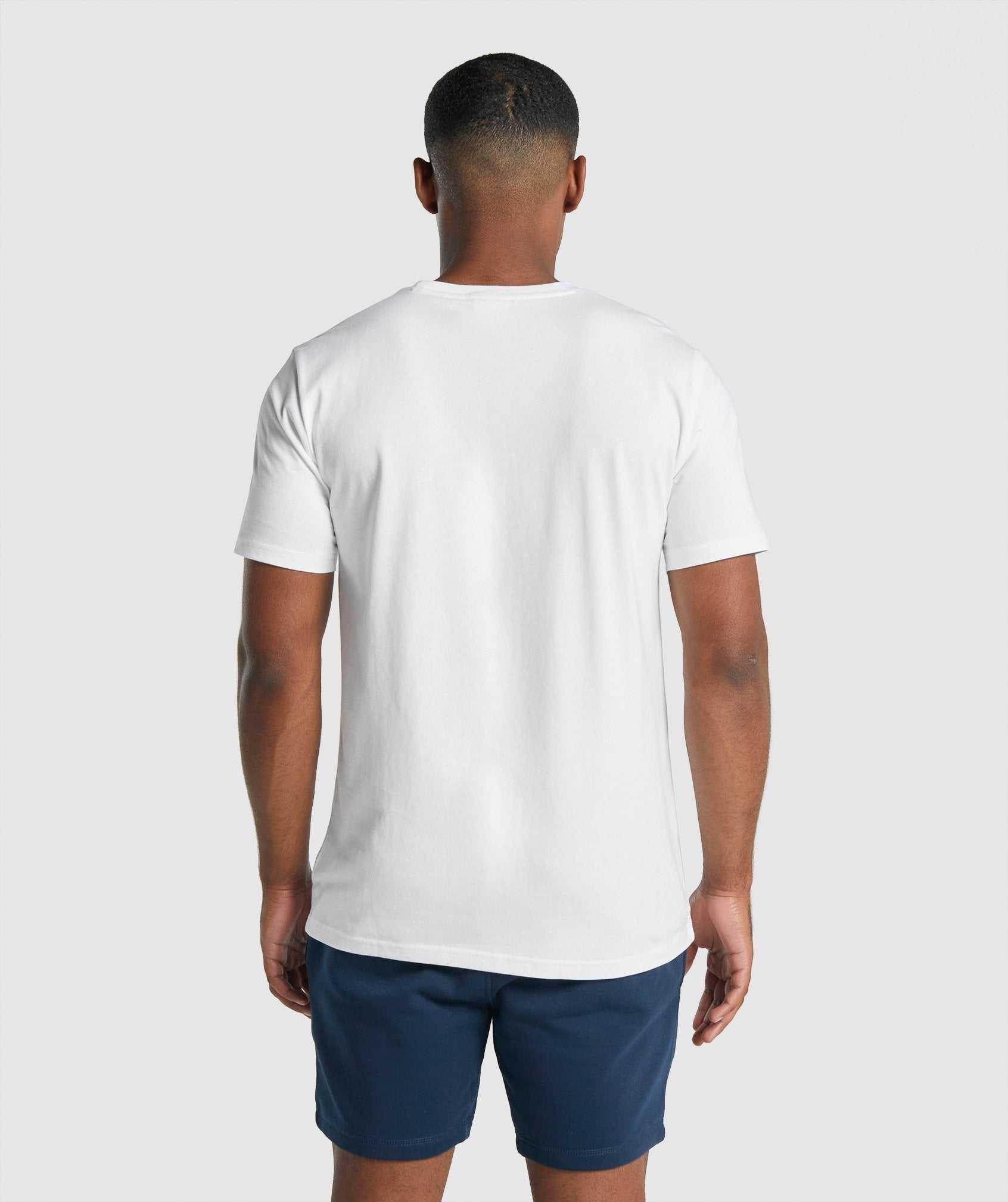 Gymshark Crest T-shirts Wit | GSKY54286