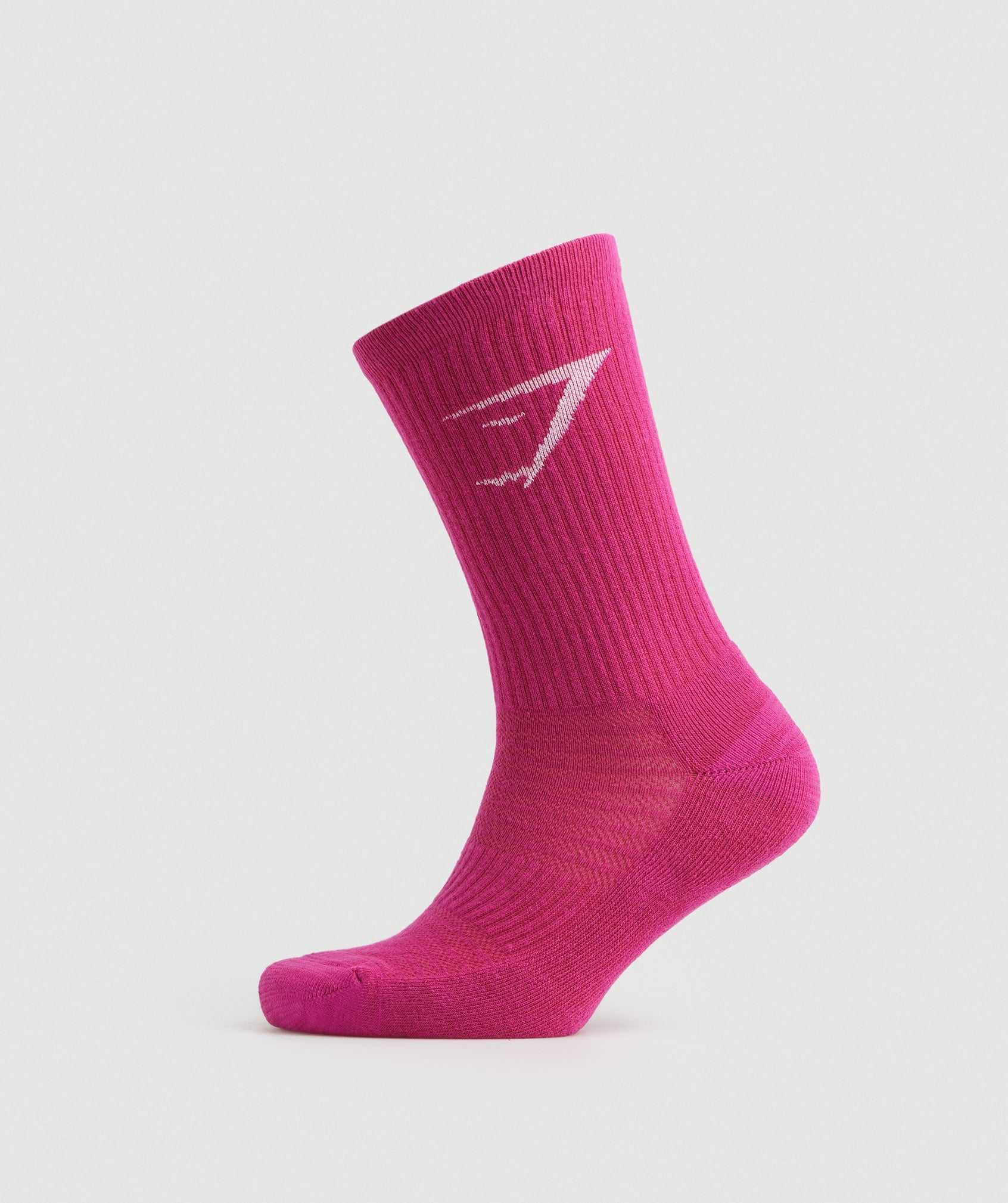 Gymshark Crew Socks 3pk Accessoires Roze Wit Roze | FMVC98234