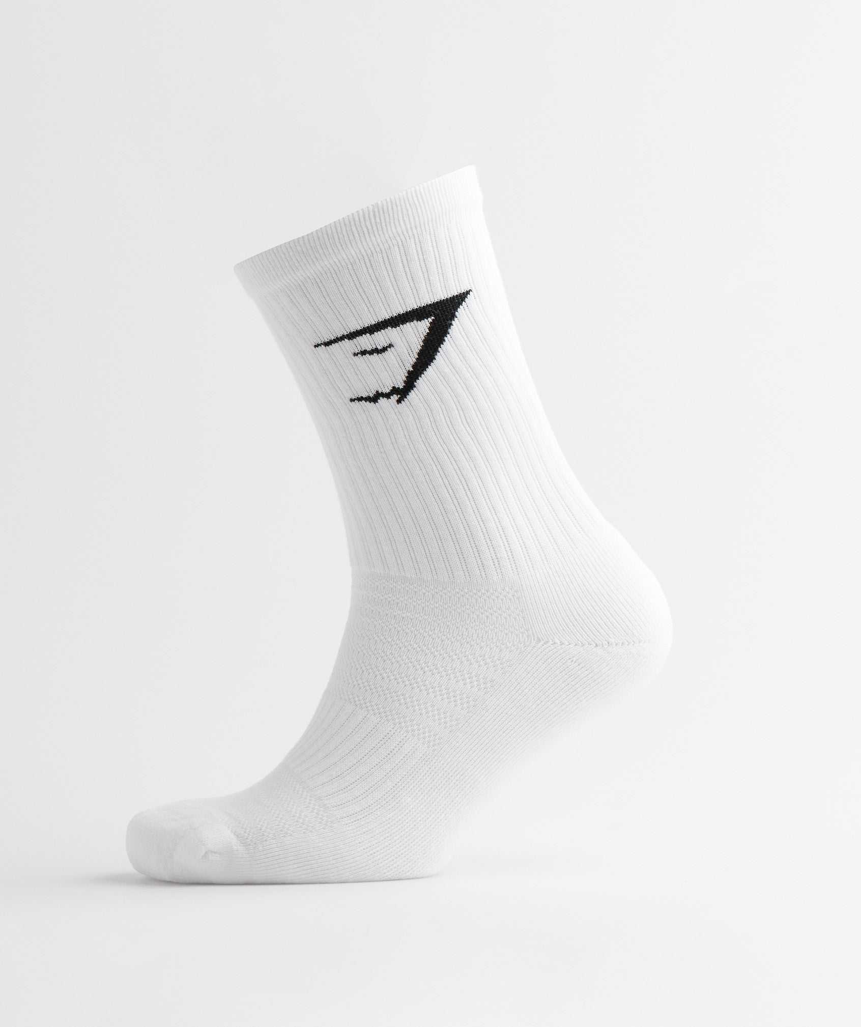 Gymshark Crew Socks 3pk Accessoires Wit | GBEF09824