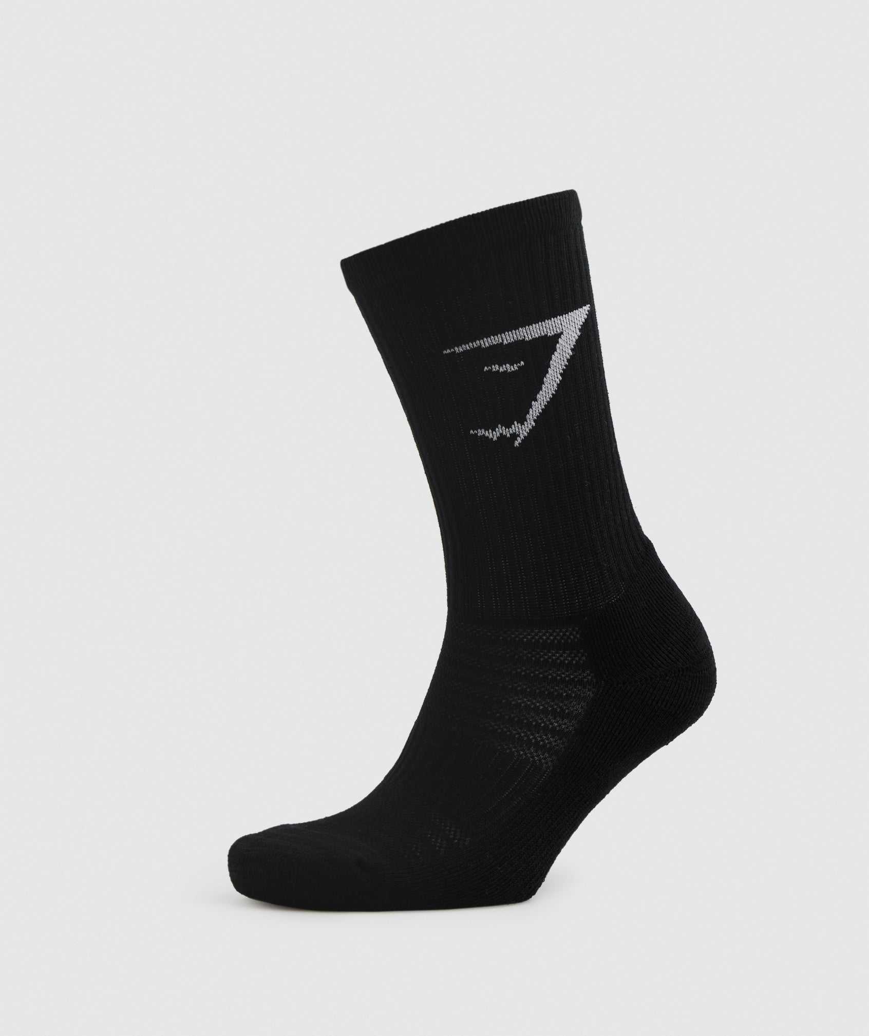 Gymshark Crew Socks 3pk Accessoires Wit Lichtgrijs Zwart | VAKI86403