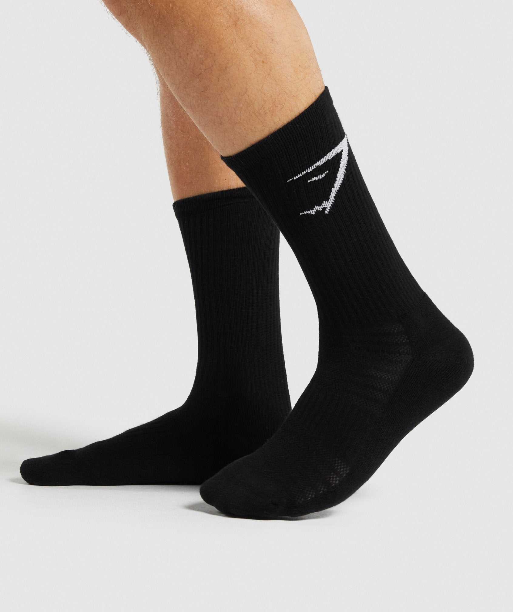 Gymshark Crew Socks 3pk Accessoires Zwart | FZJU98630