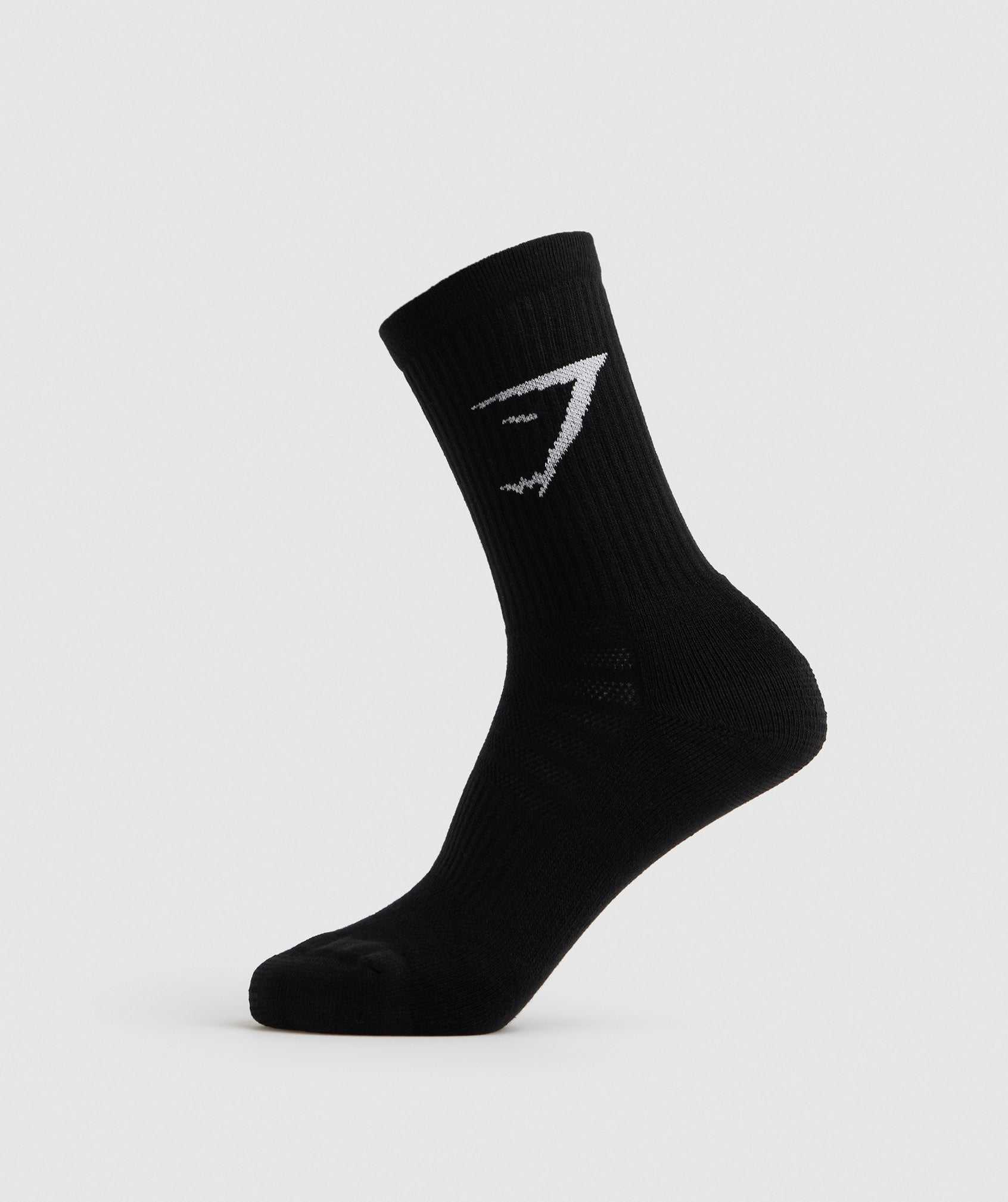 Gymshark Crew Socks 5pk Accessoires Zwart | XHAO54207