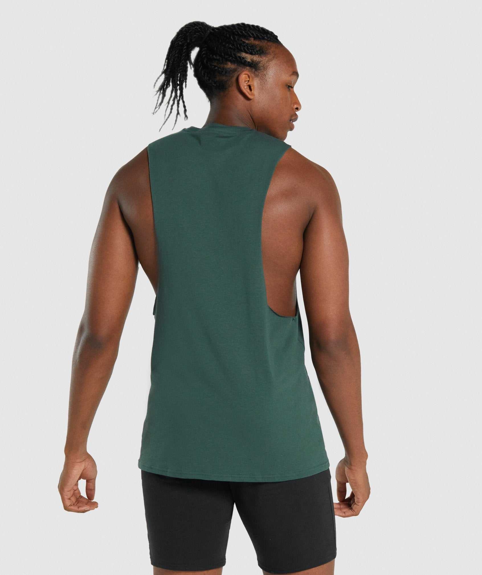 Gymshark Critical 2.0 Drop Arm Tanktop Donkergroen | MPBH09736