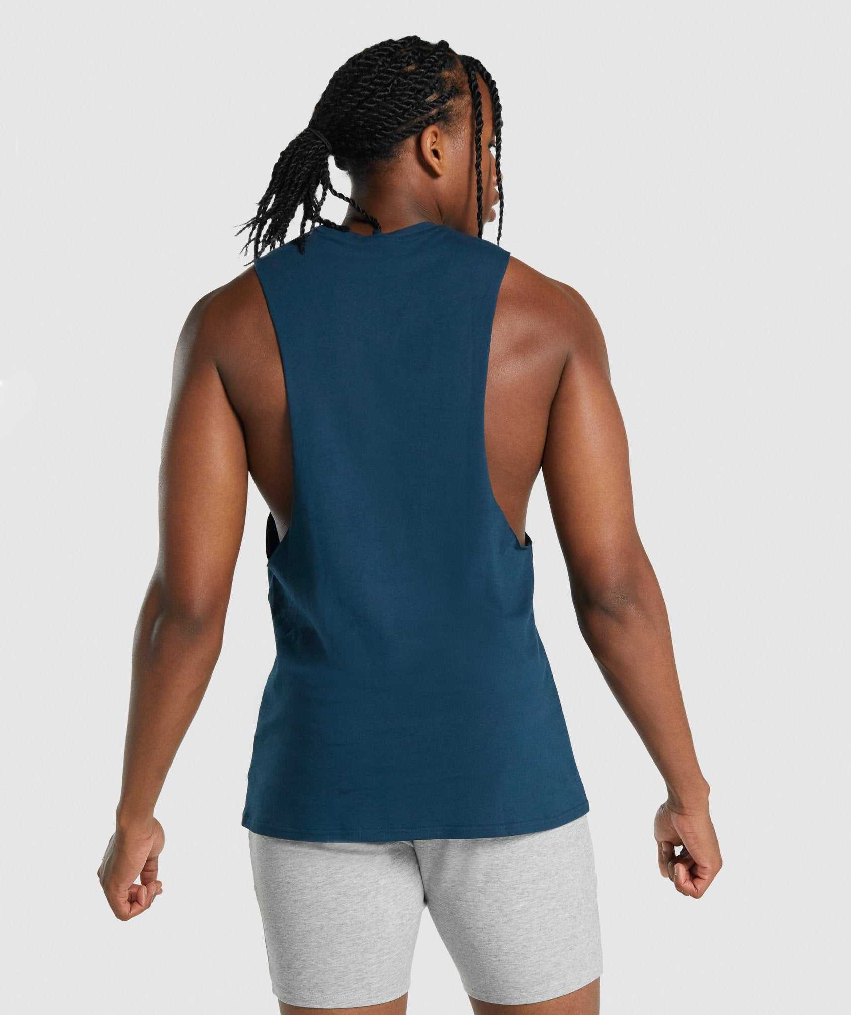 Gymshark Critical 2.0 Drop Arm Tanktop Donkerblauw | VJBX91078