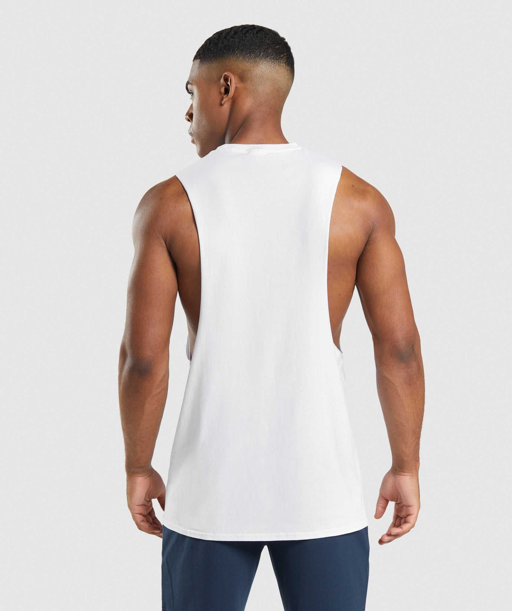 Gymshark Critical 2.0 Drop Arm Tanktop Wit | MIWP05283