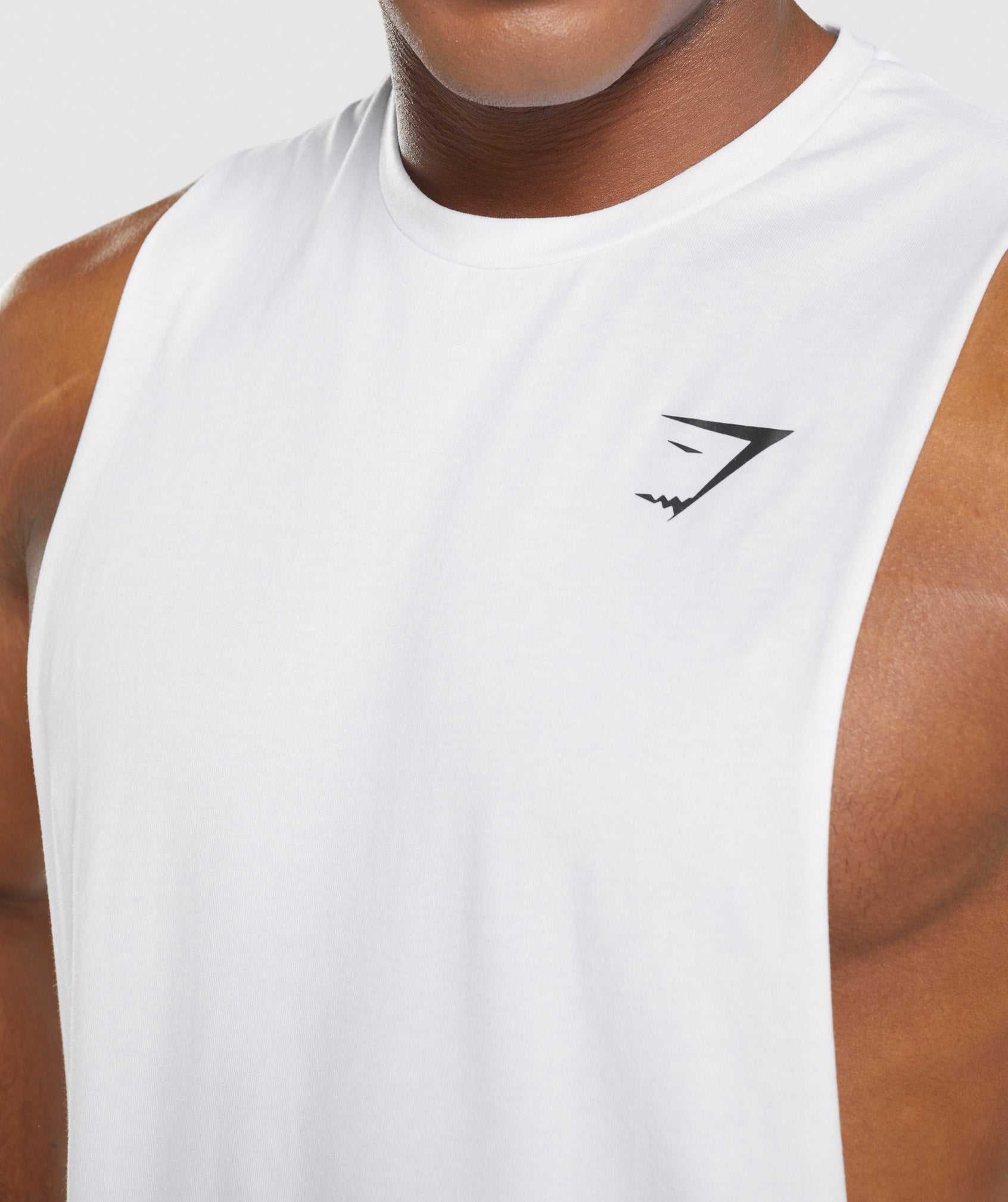 Gymshark Critical 2.0 Drop Arm Tanktop Wit | MIWP05283