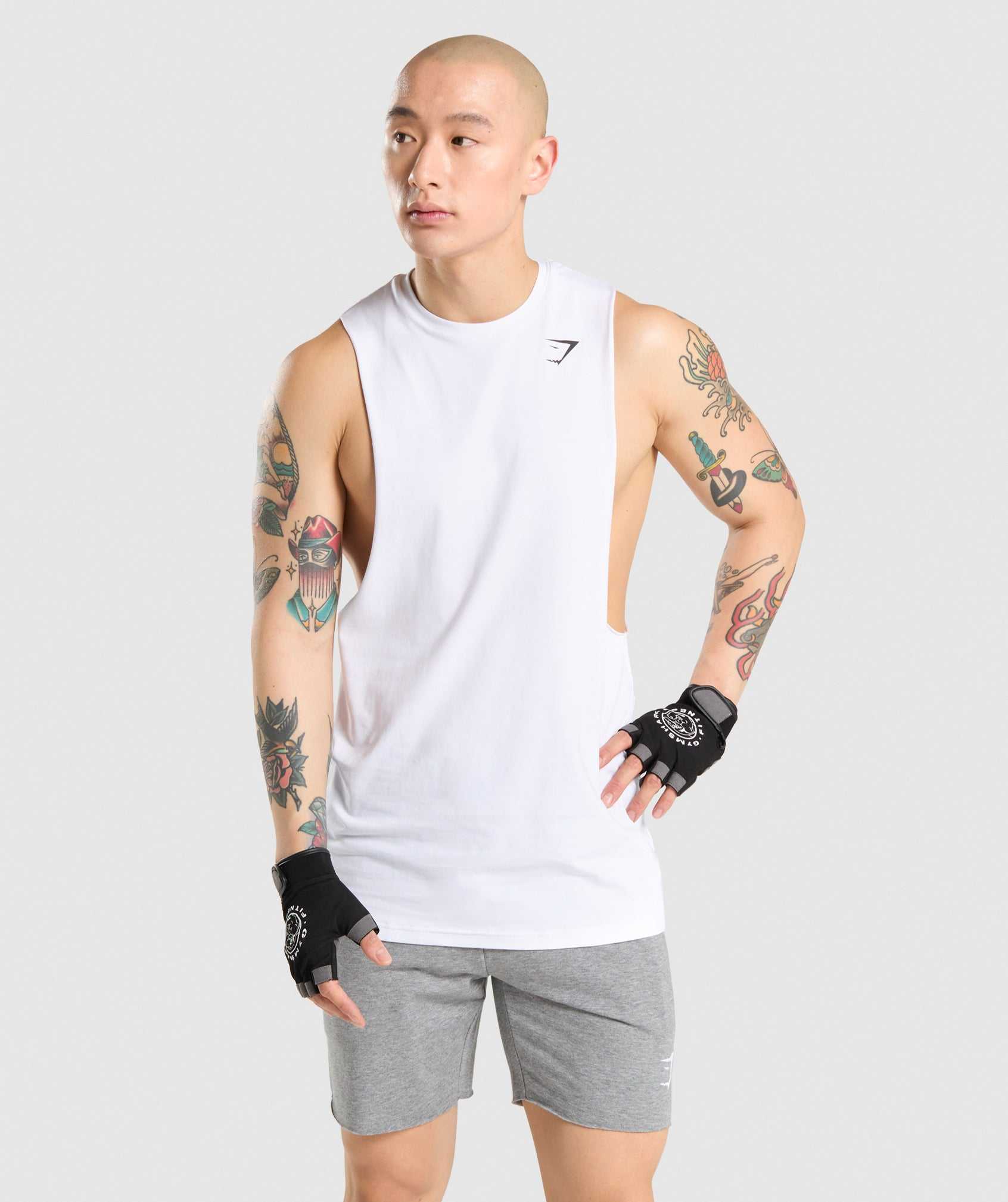 Gymshark Critical Drop Arm Tanktop Wit | MIDV32891