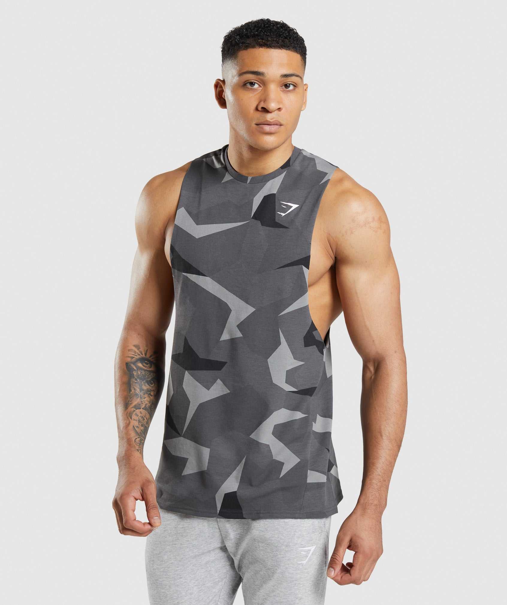 Gymshark Critical Drop Arm Tanktop Zwart | MBRQ41297