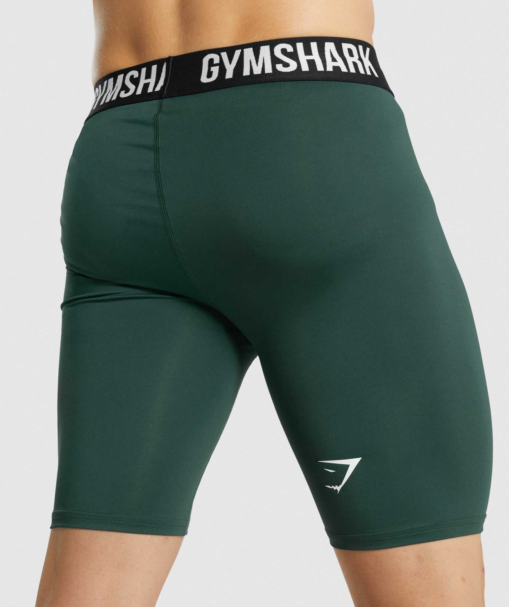 Gymshark Element Baselayer - Dark Green Korte Broek Donkergroen | HAKB79518