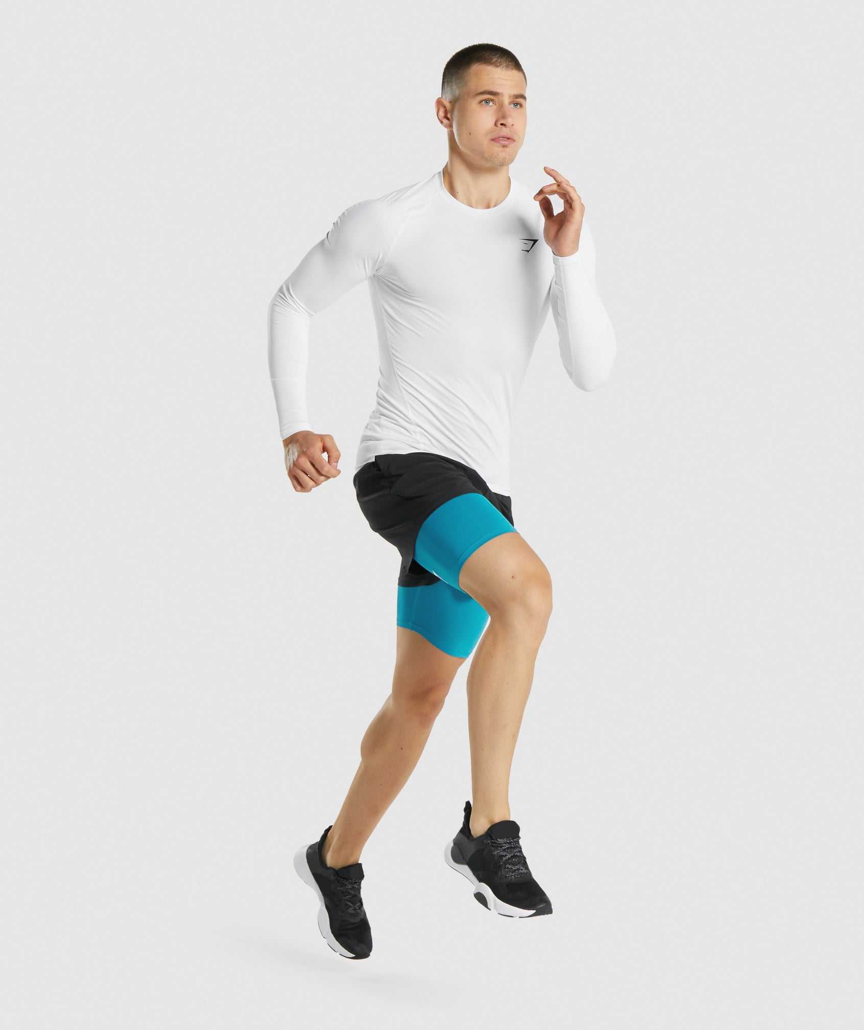 Gymshark Element Baselayer Korte Broek Blauw | AGRV82174