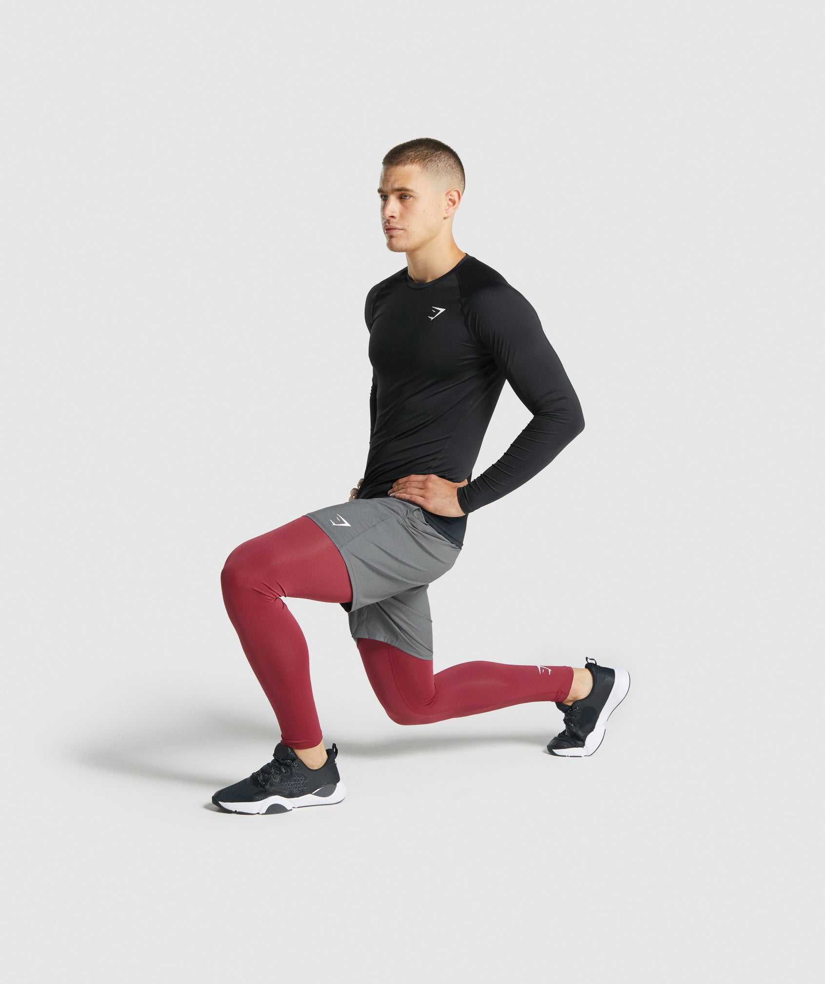 Gymshark Element Baselayer Korte Broek Bordeaux | IVYW43570