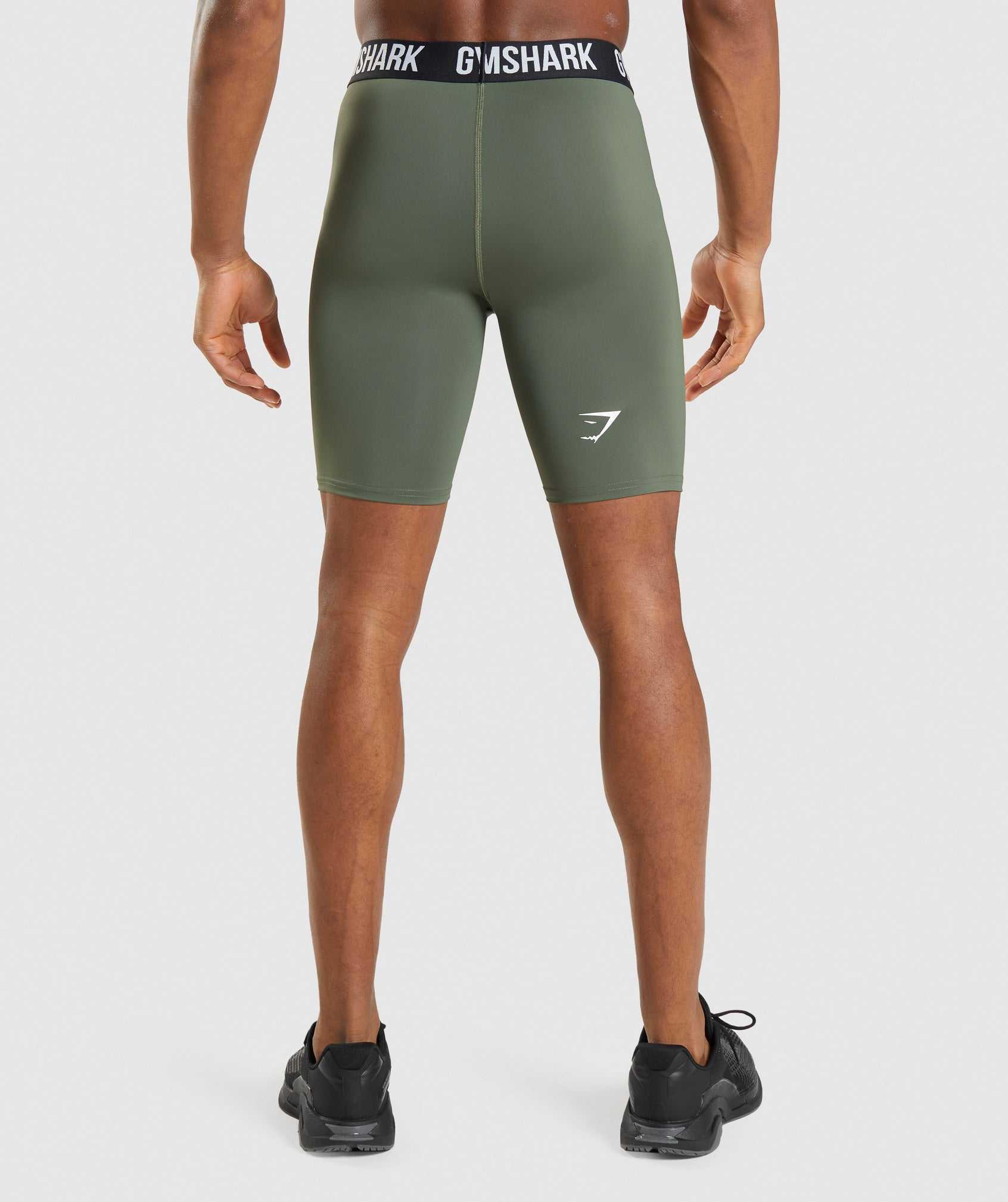 Gymshark Element Baselayer Korte Broek Olijfgroen | DOLT69381