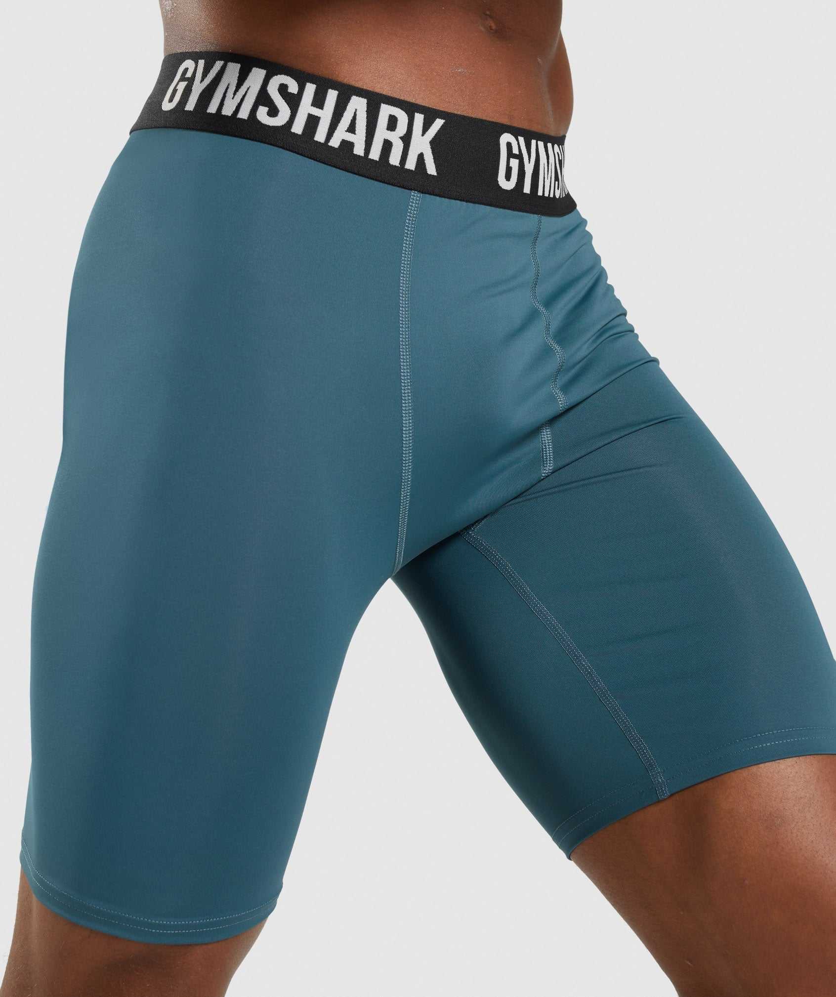 Gymshark Element Baselayer Korte Broek Turquoise | DTJZ14273