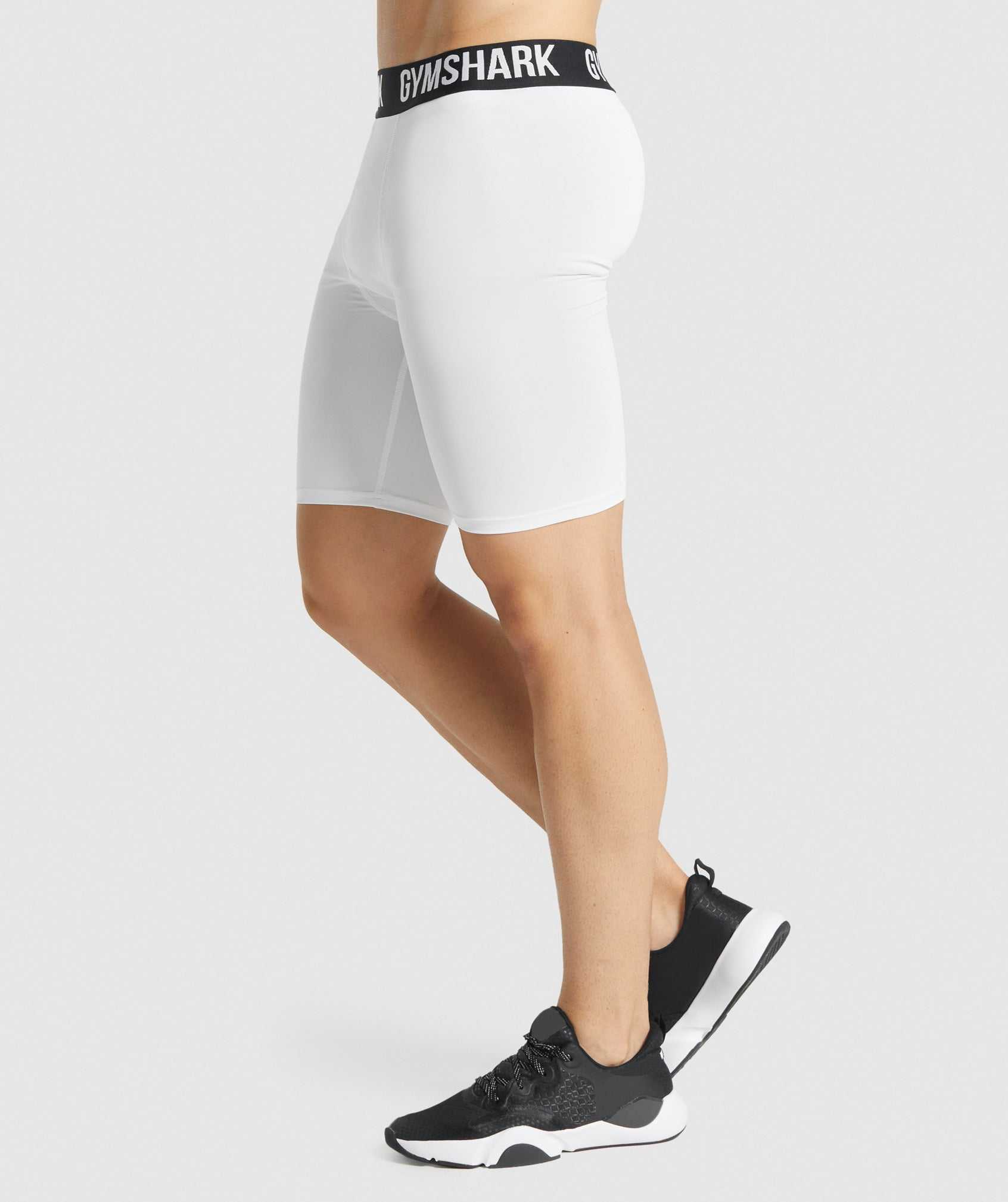 Gymshark Element Baselayer Korte Broek Wit | AHLW27369