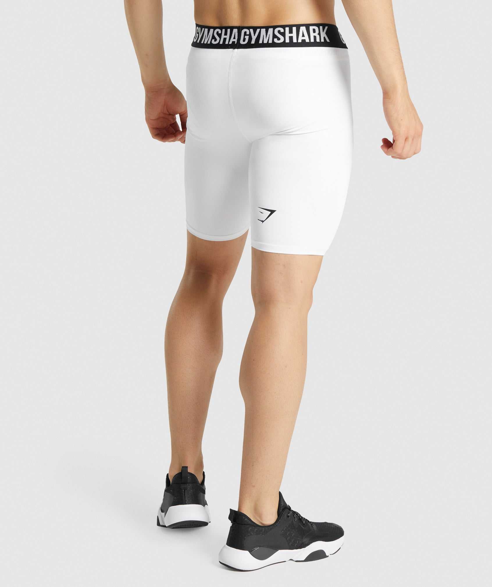 Gymshark Element Baselayer Korte Broek Wit | QKAU90168