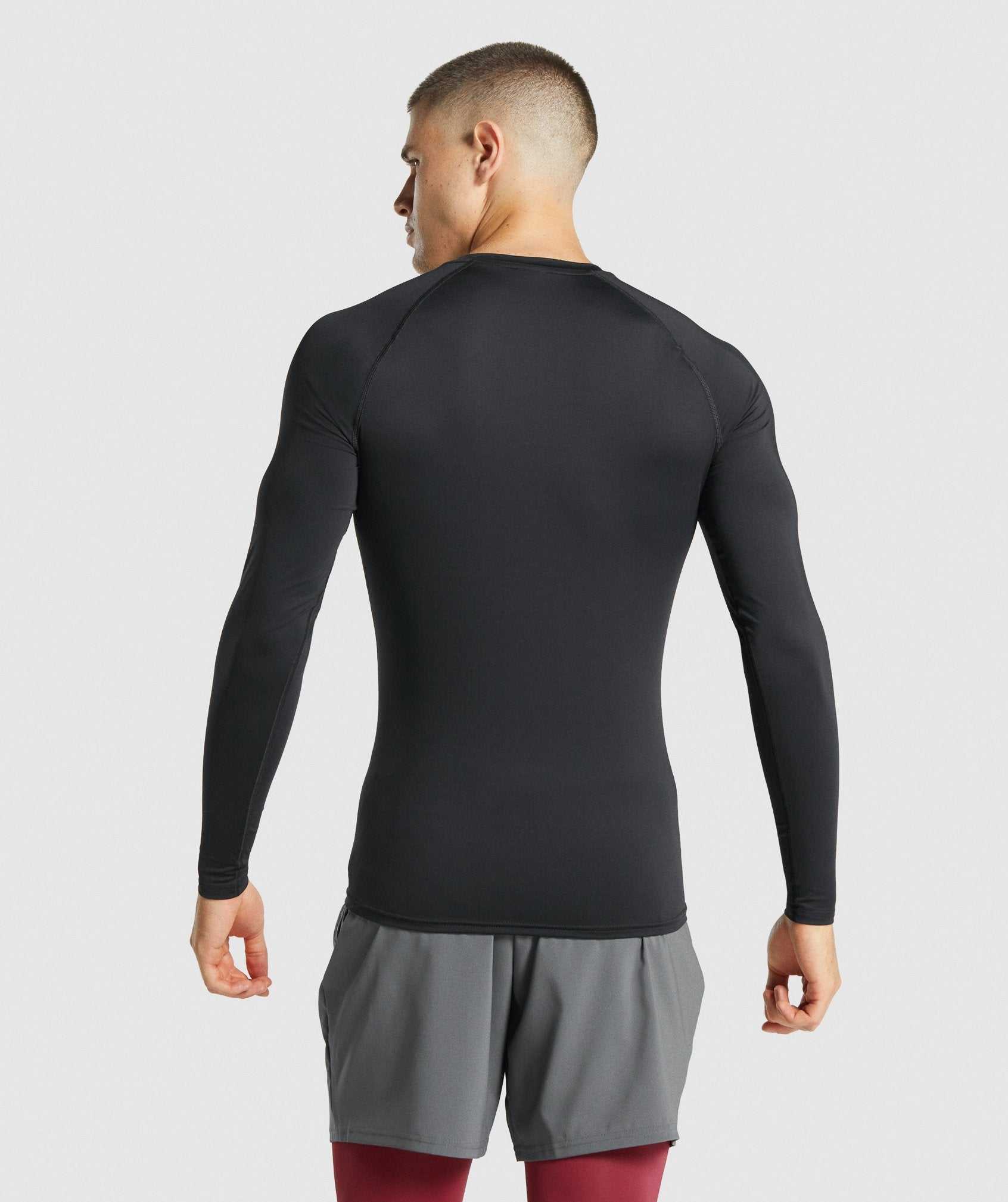 Gymshark Element Baselayer Long Sleeve Korte Broek Zwart | DMUF38045