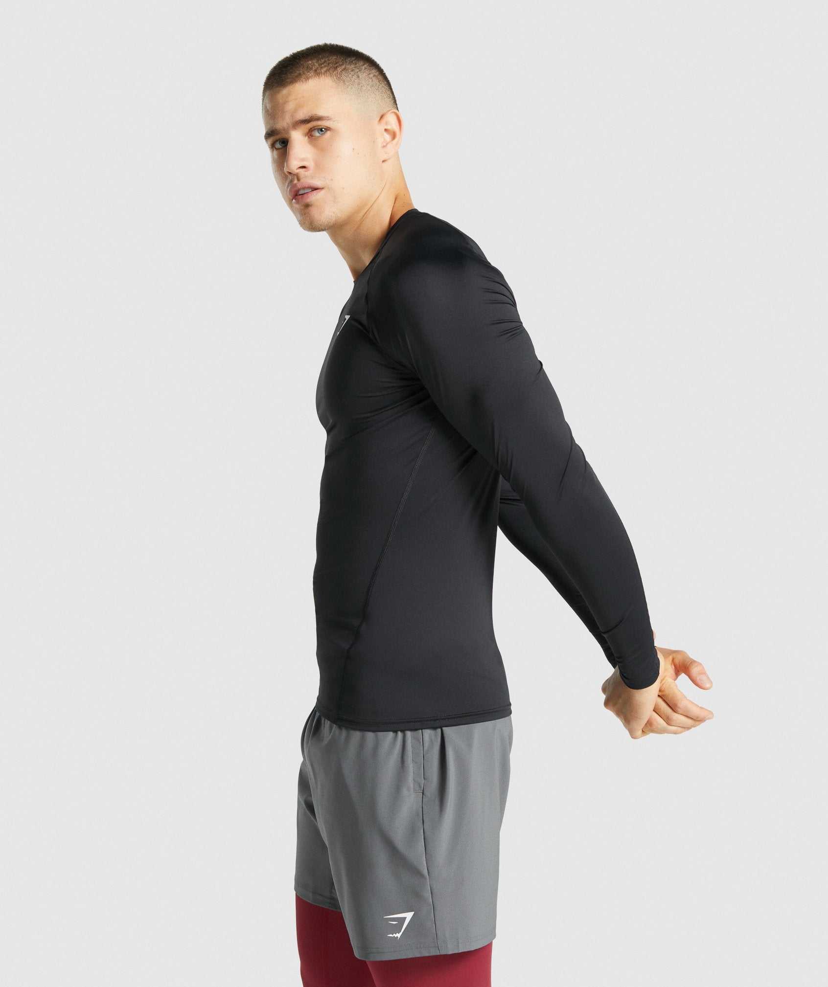 Gymshark Element Baselayer Long Sleeve Korte Broek Zwart | DMUF38045