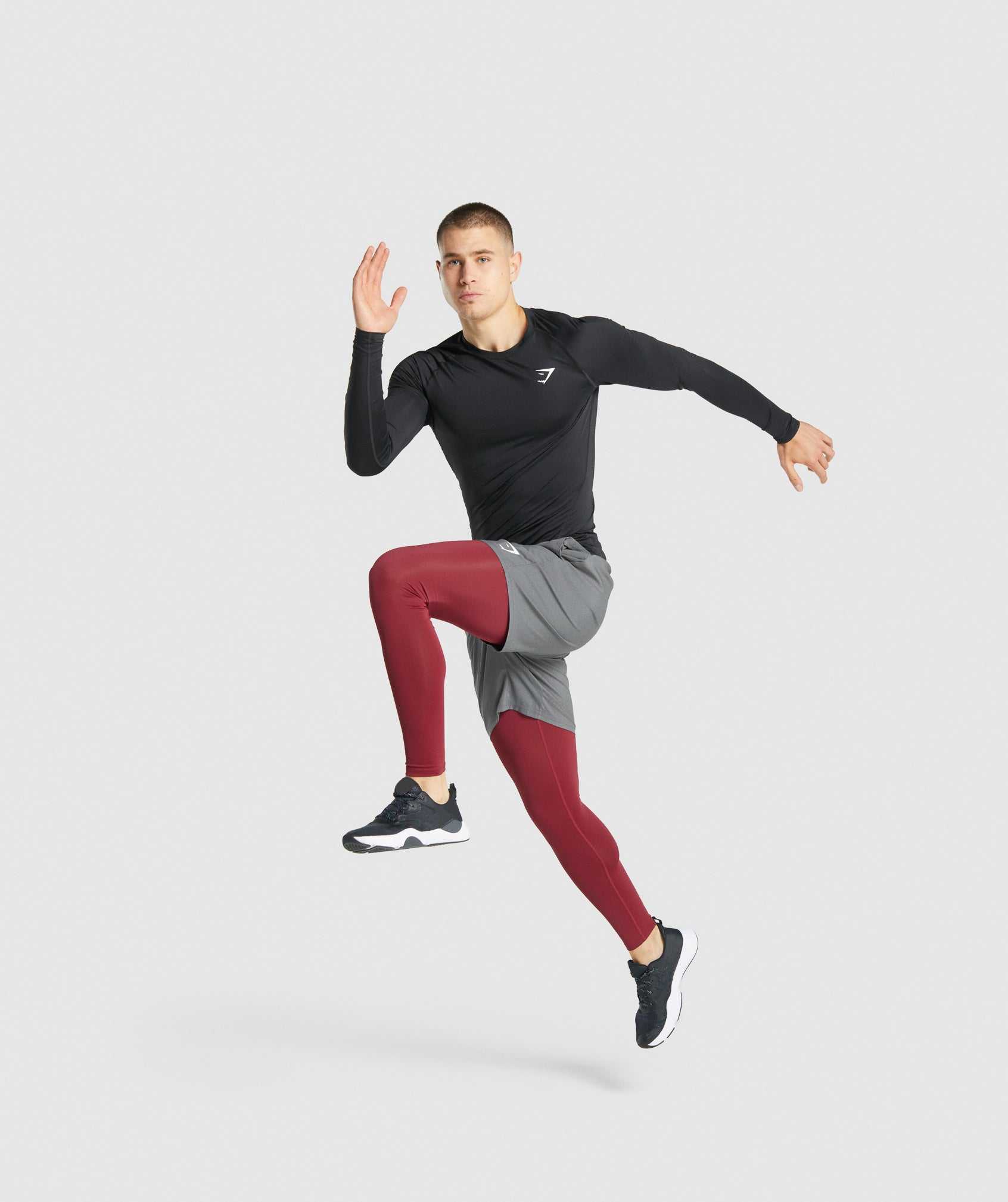 Gymshark Element Baselayer Long Sleeve Korte Broek Zwart | DMUF38045