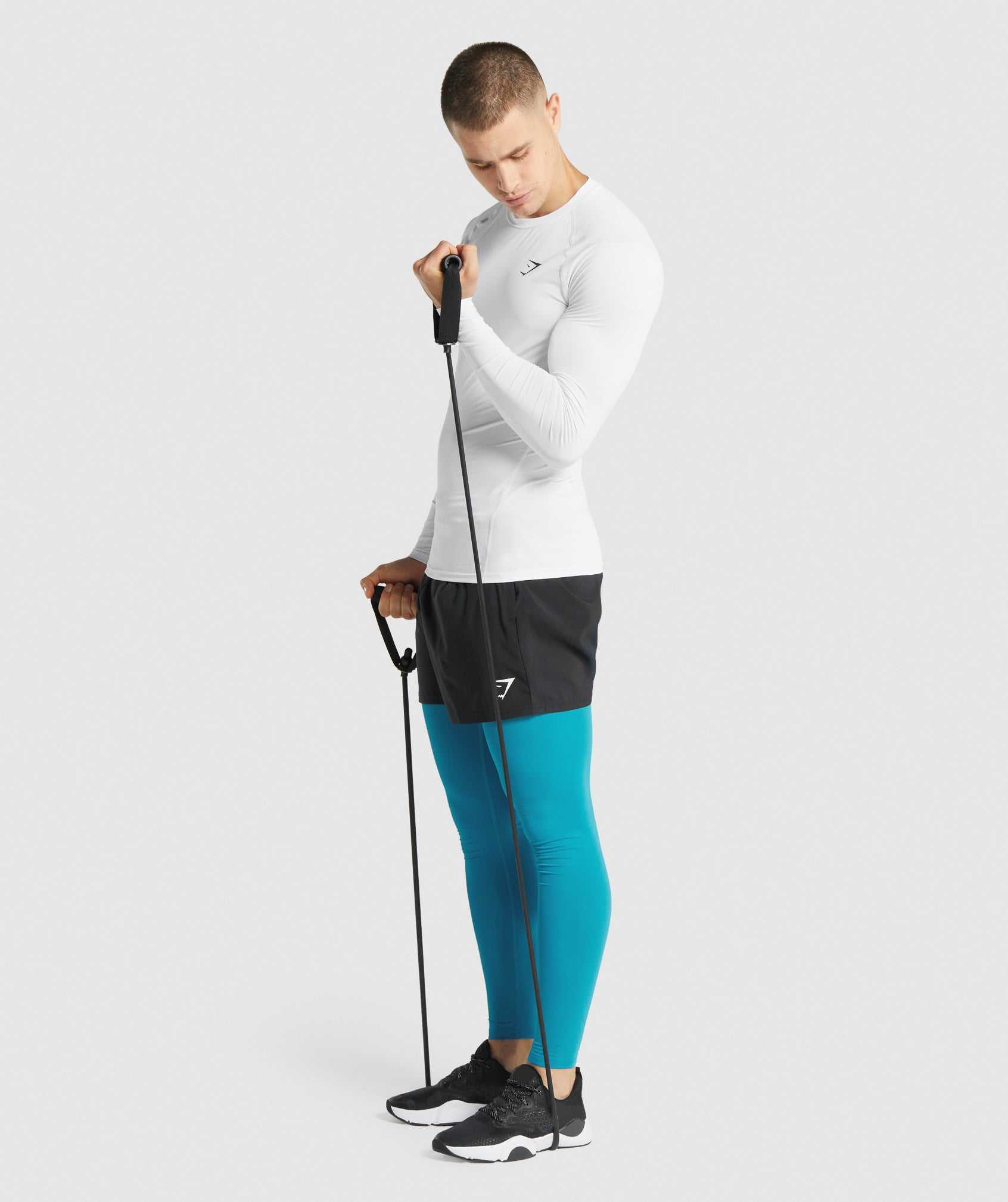 Gymshark Element Baselayer Long Sleeve Korte Broek Wit | KVWF85740