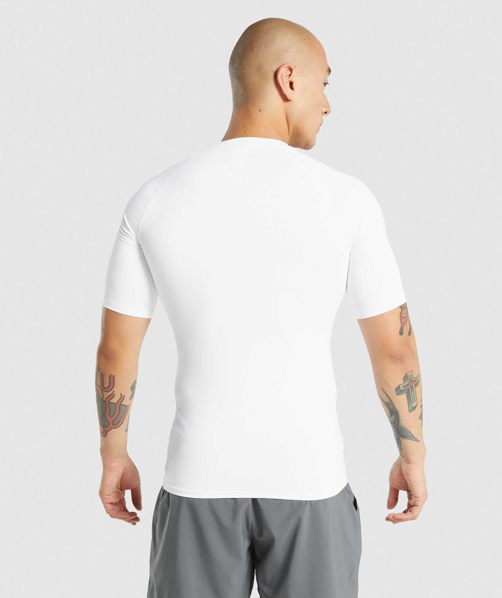 Gymshark Element Baselayer T-shirts Wit | SQYL34270